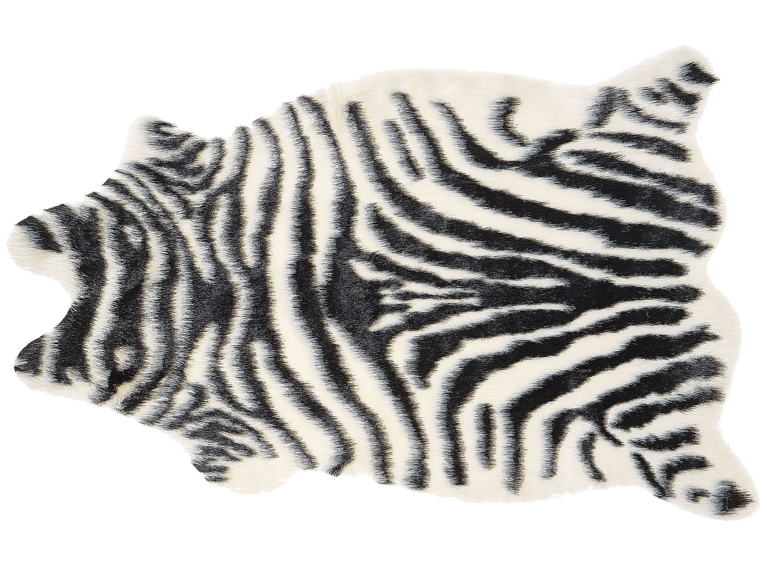 Zebra Print Rug Black - Gemini Interiors