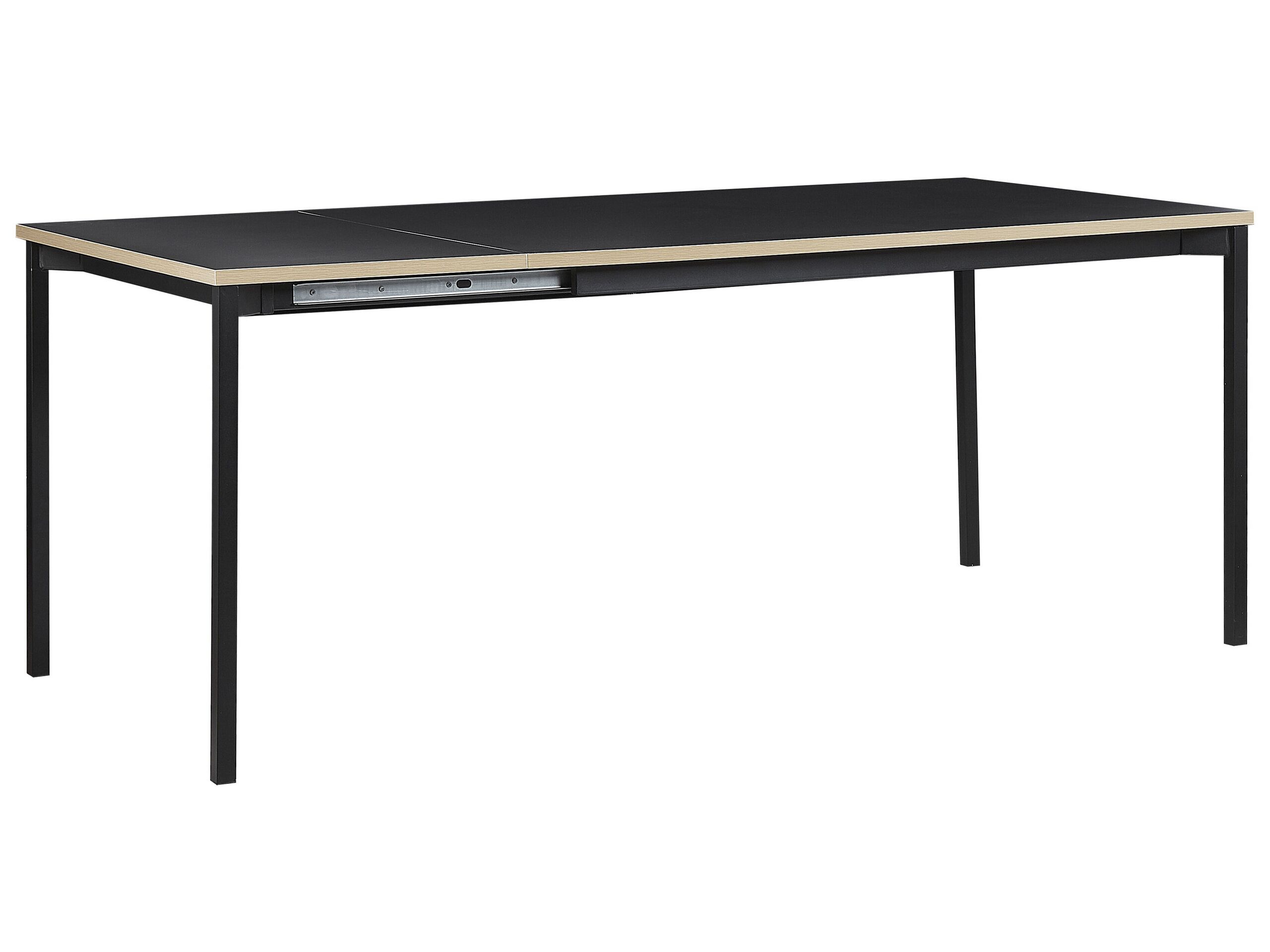 Extending Dining Table 140/190 x 90 cm Black AVIS - Gemini Interiors