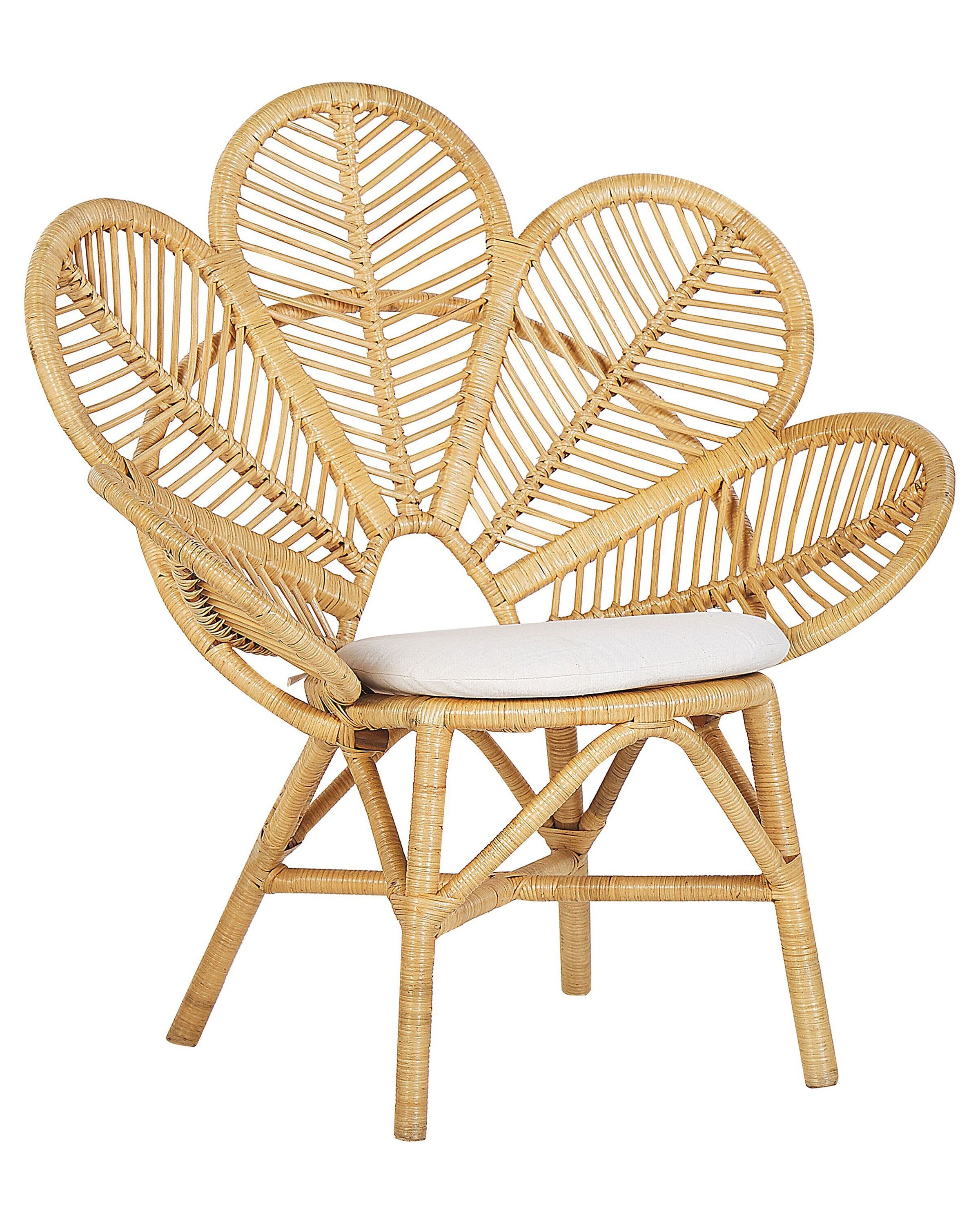 Rattan Peacock Chair Natural FLORENTINE - Gemini Interiors