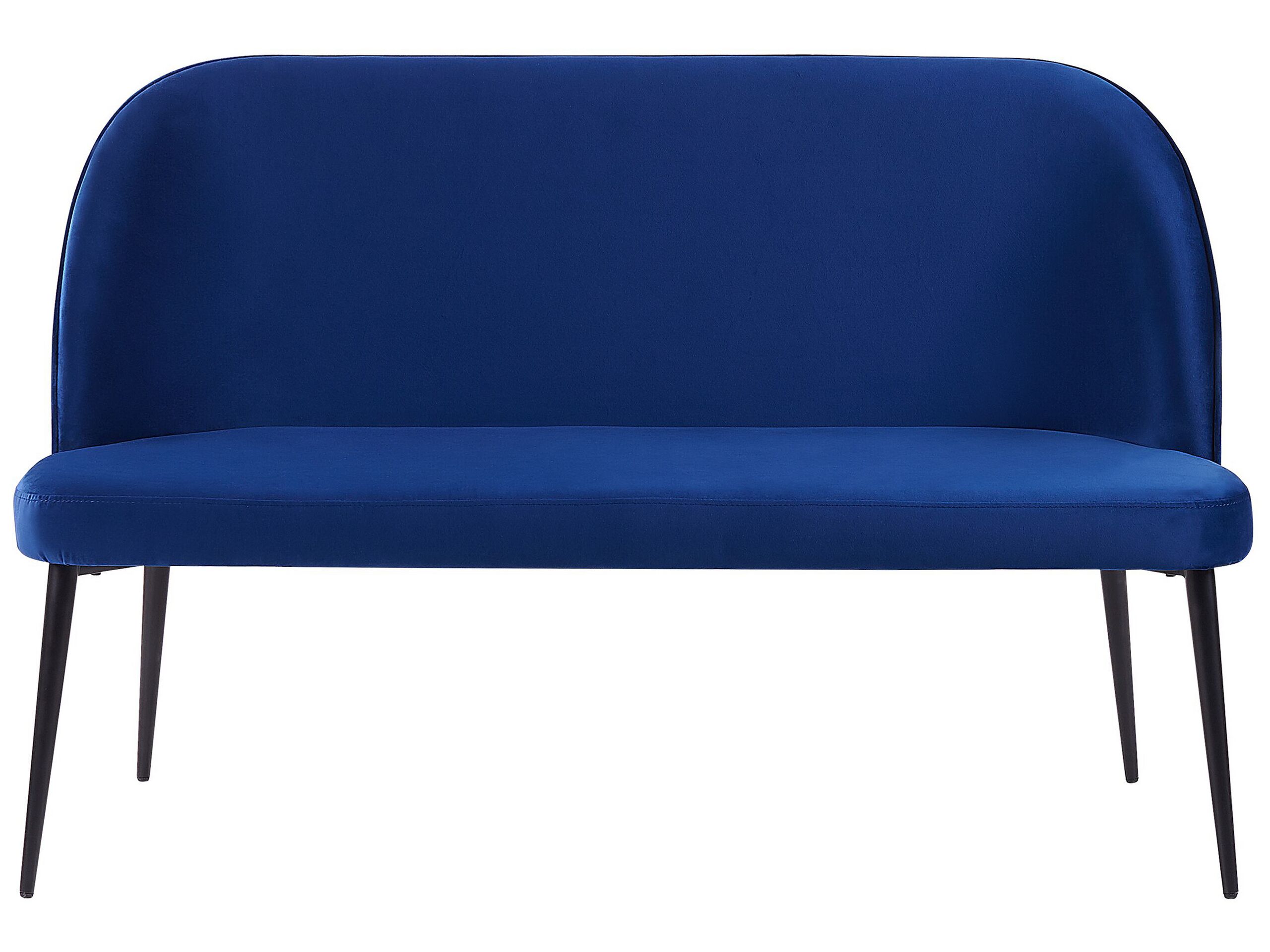 2 Seater Velvet Kitchen Sofa Navy Blue OSBY - Gemini Interiors