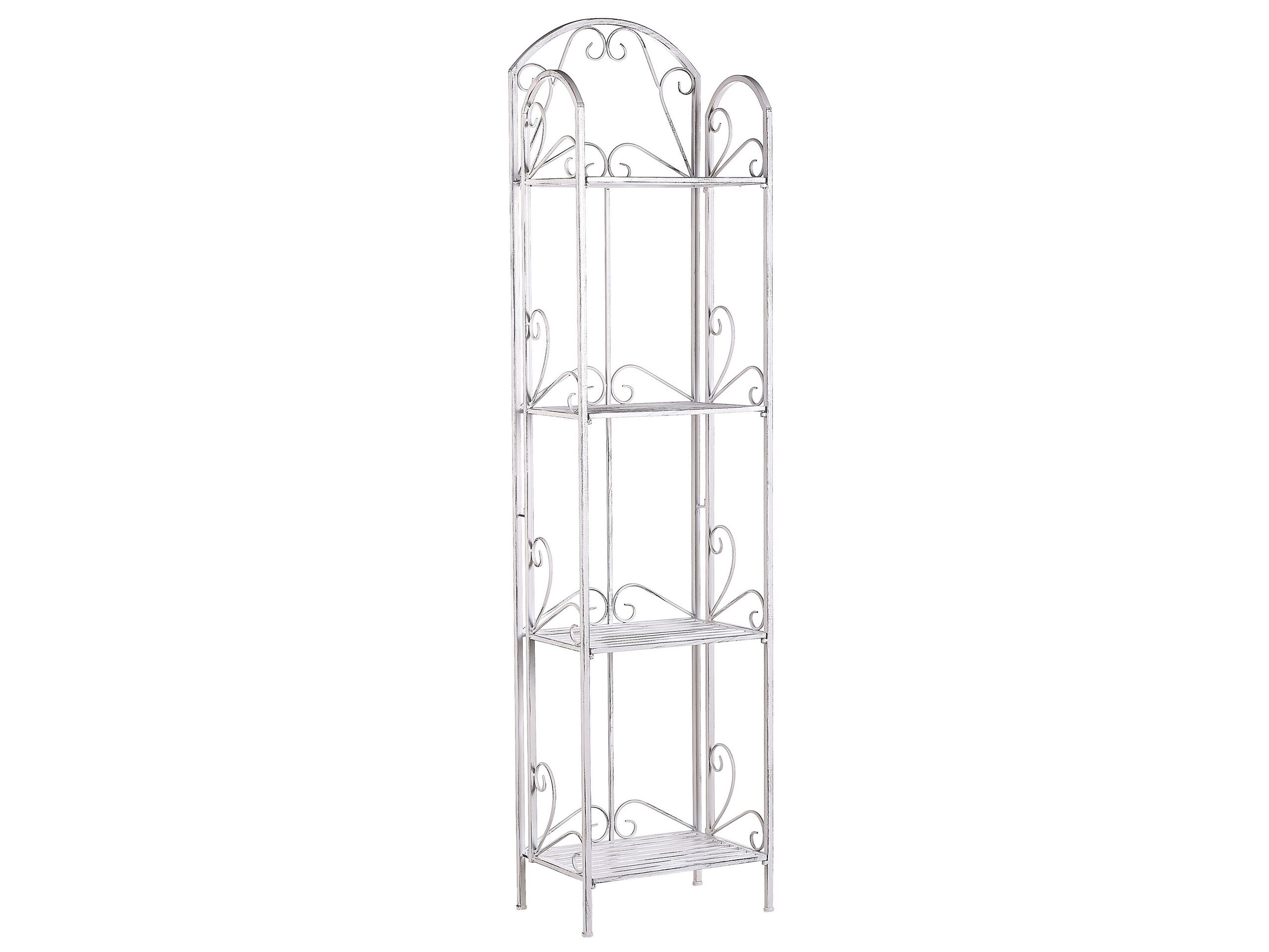 4 Tier Metal Bathroom Shelves White VALDIVIA - Gemini Interiors