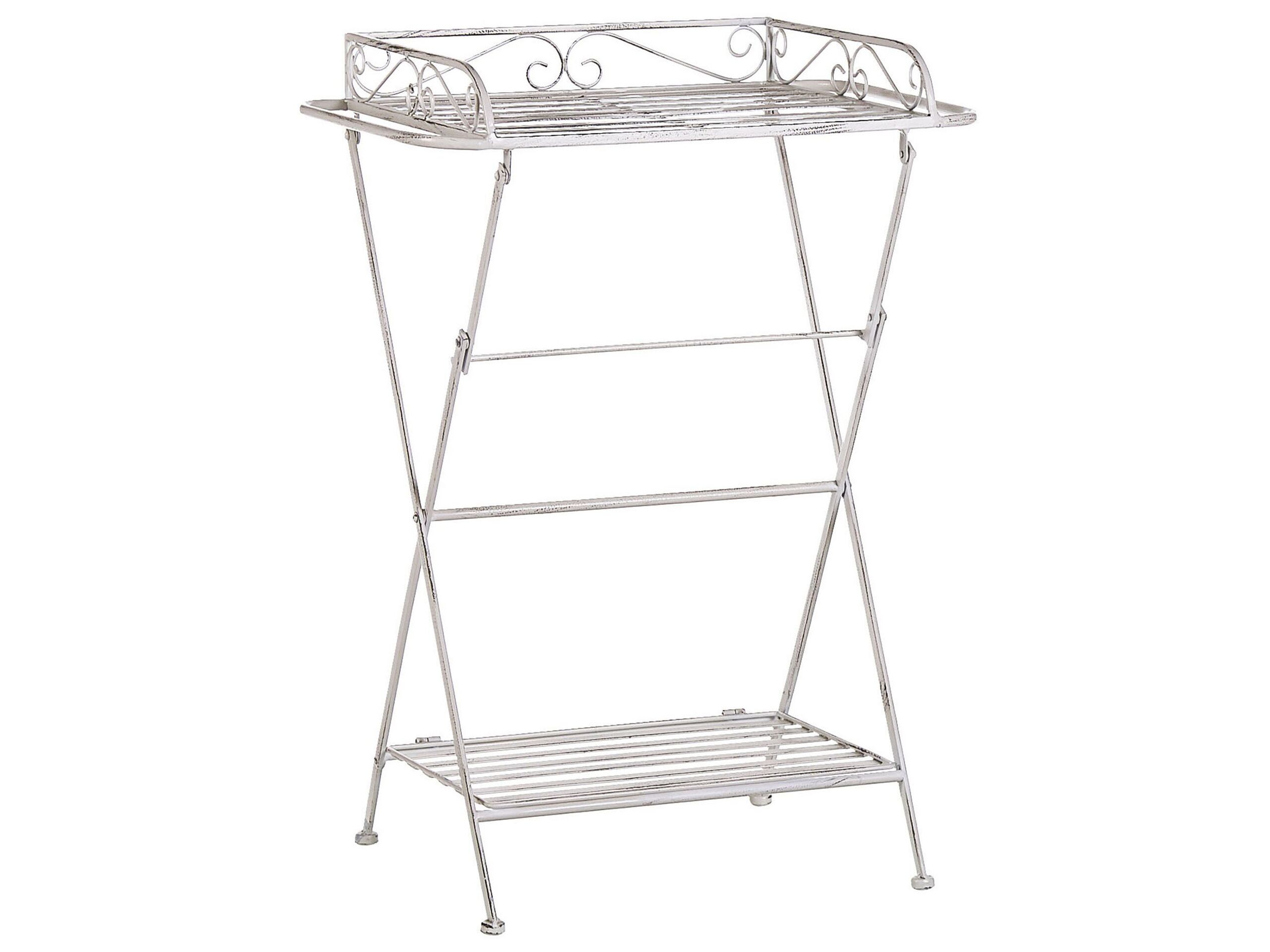 Metal Side Table White ANCUD - Gemini Interiors