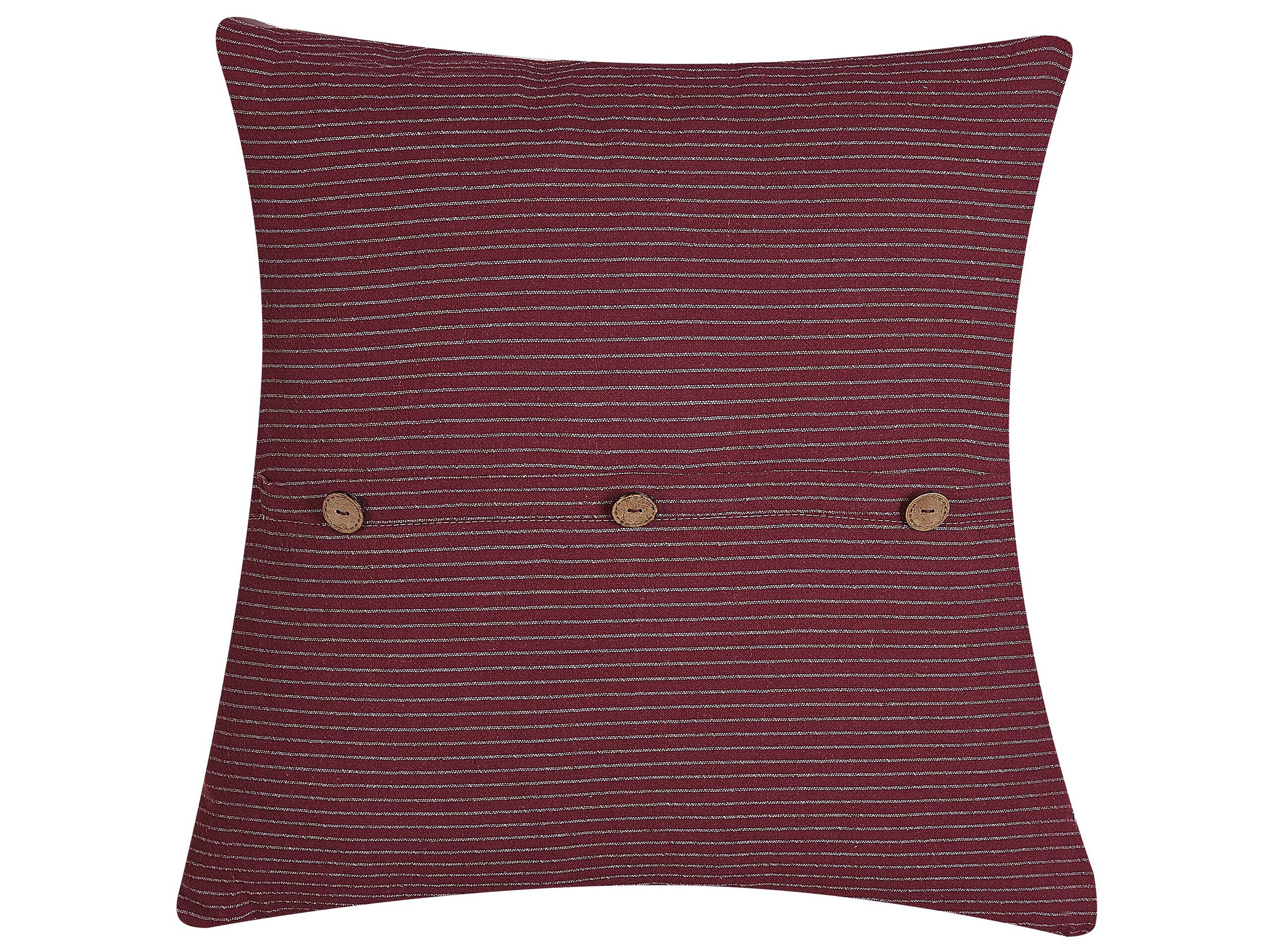 Cushion Striped 45x45cm Red - Gemini Interiors