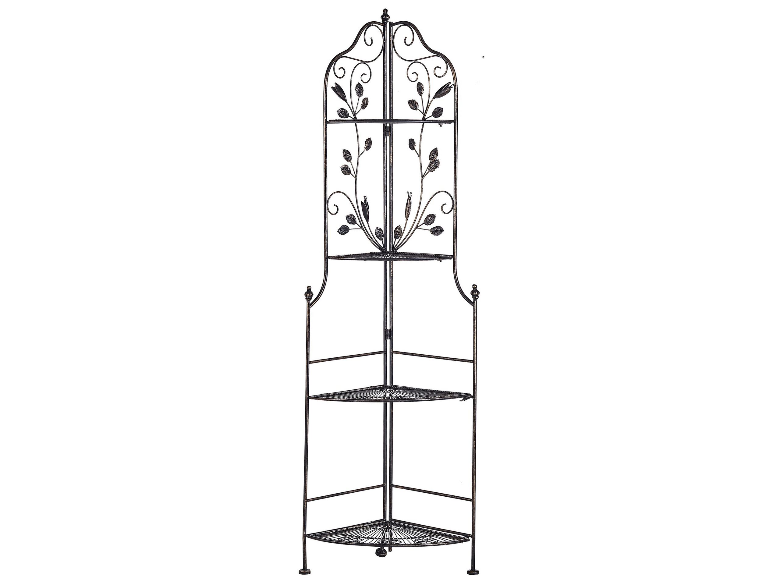 Corner Ladder Shelf Black SIDERNO - Gemini Interiors