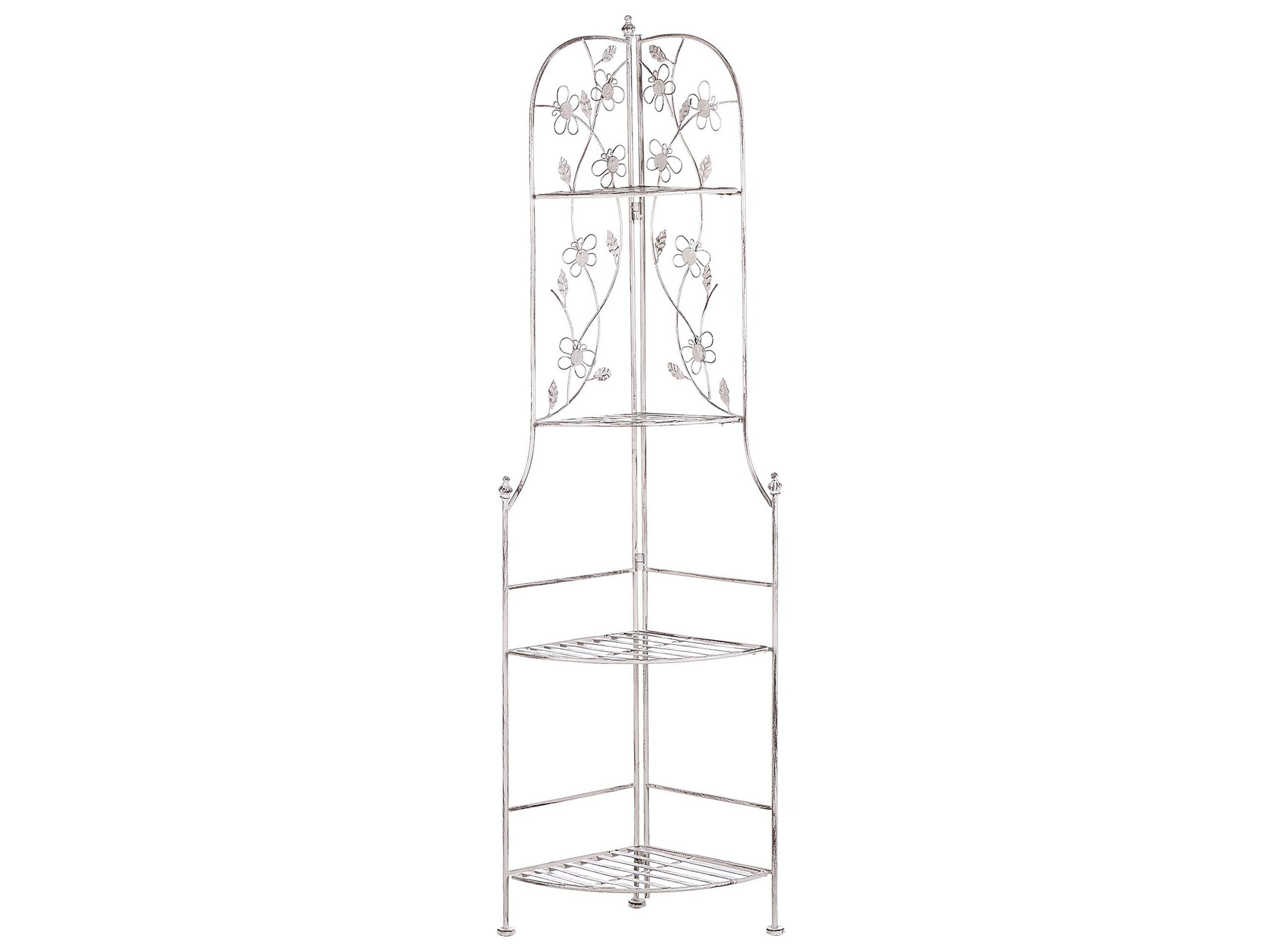 Corner Ladder Shelf White BIELLA - Gemini Interiors