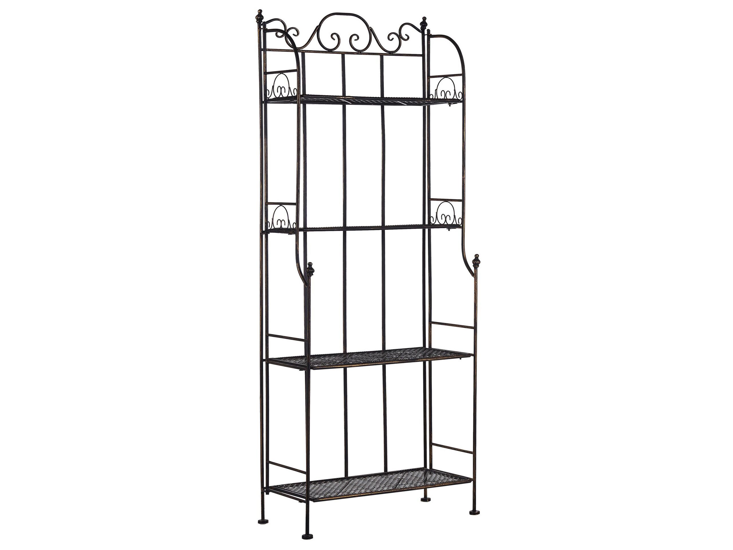 4 Tier Metal Shelving Unit Black ISERNIA - Gemini Interiors