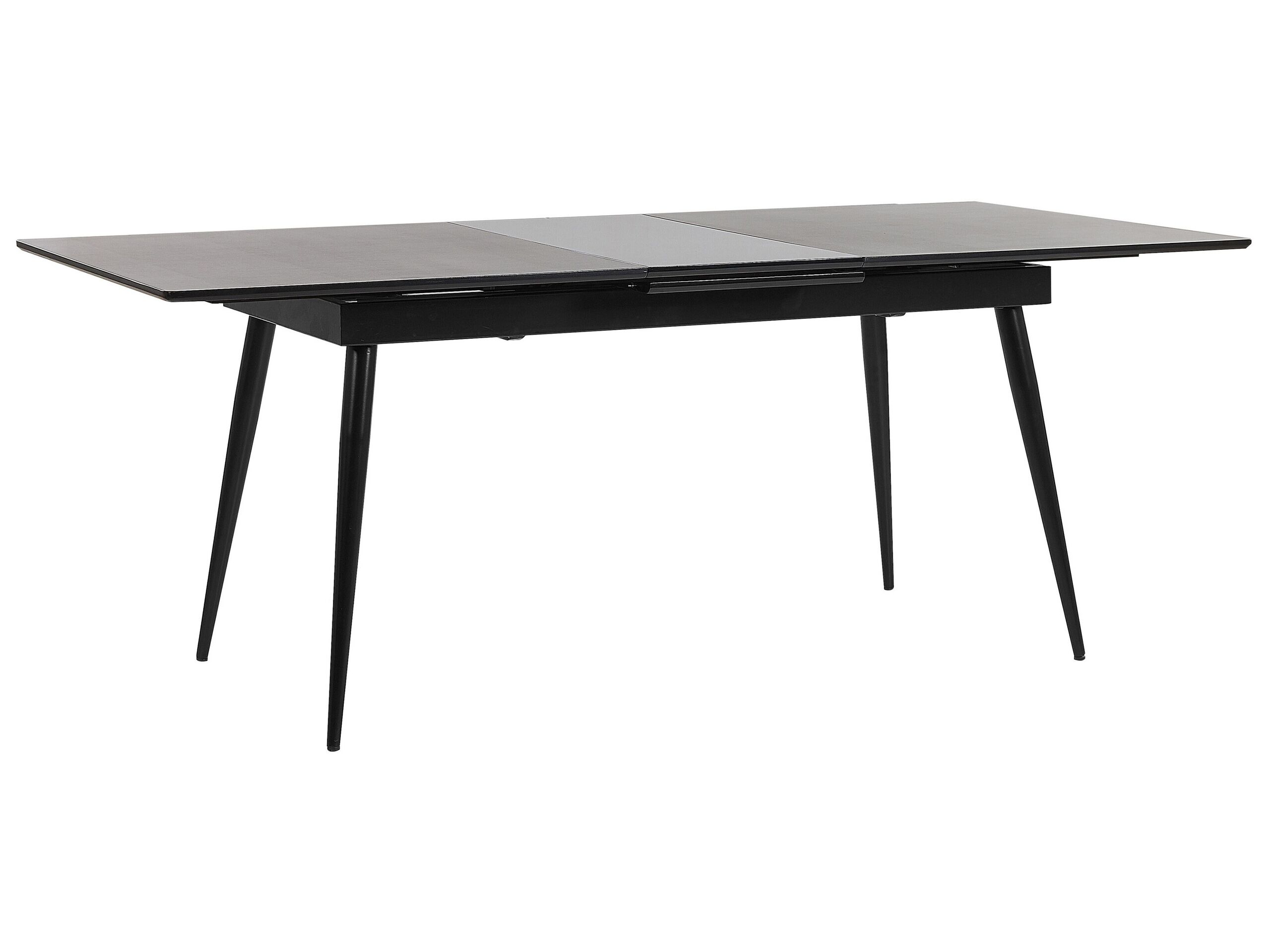 Extending Dining Table 160/200 x 90 cm Black MALDON - Gemini Interiors