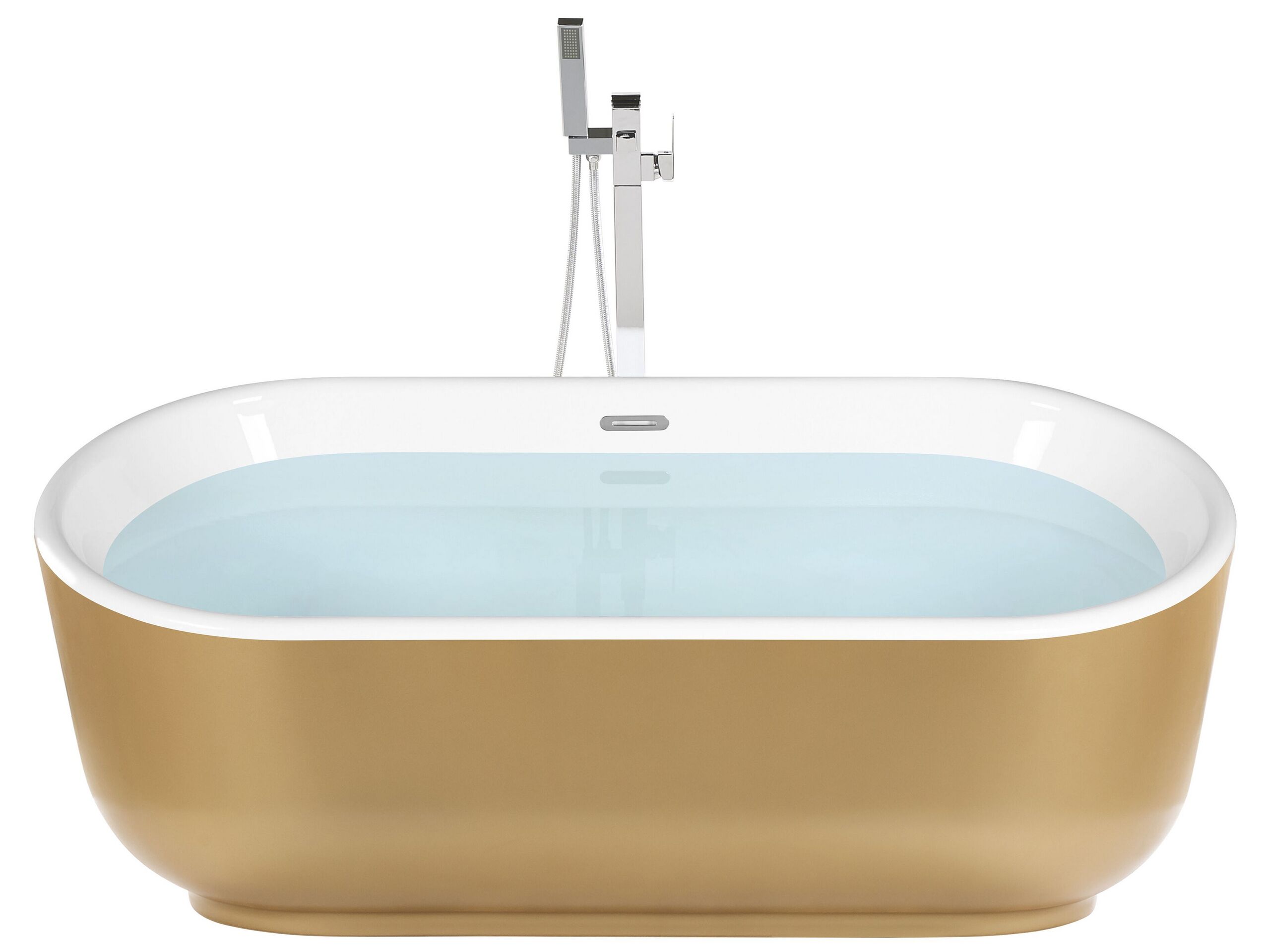 Freestanding Bath 1700 x 800 mm Gold PINEL - Gemini Interiors