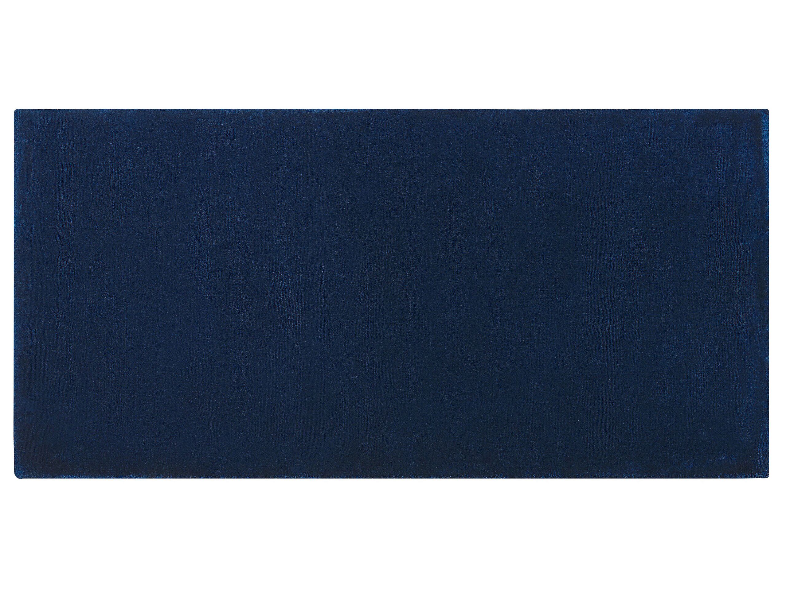 Viscose Area Rug 80x150cm Navy Blue - Gemini Interiors