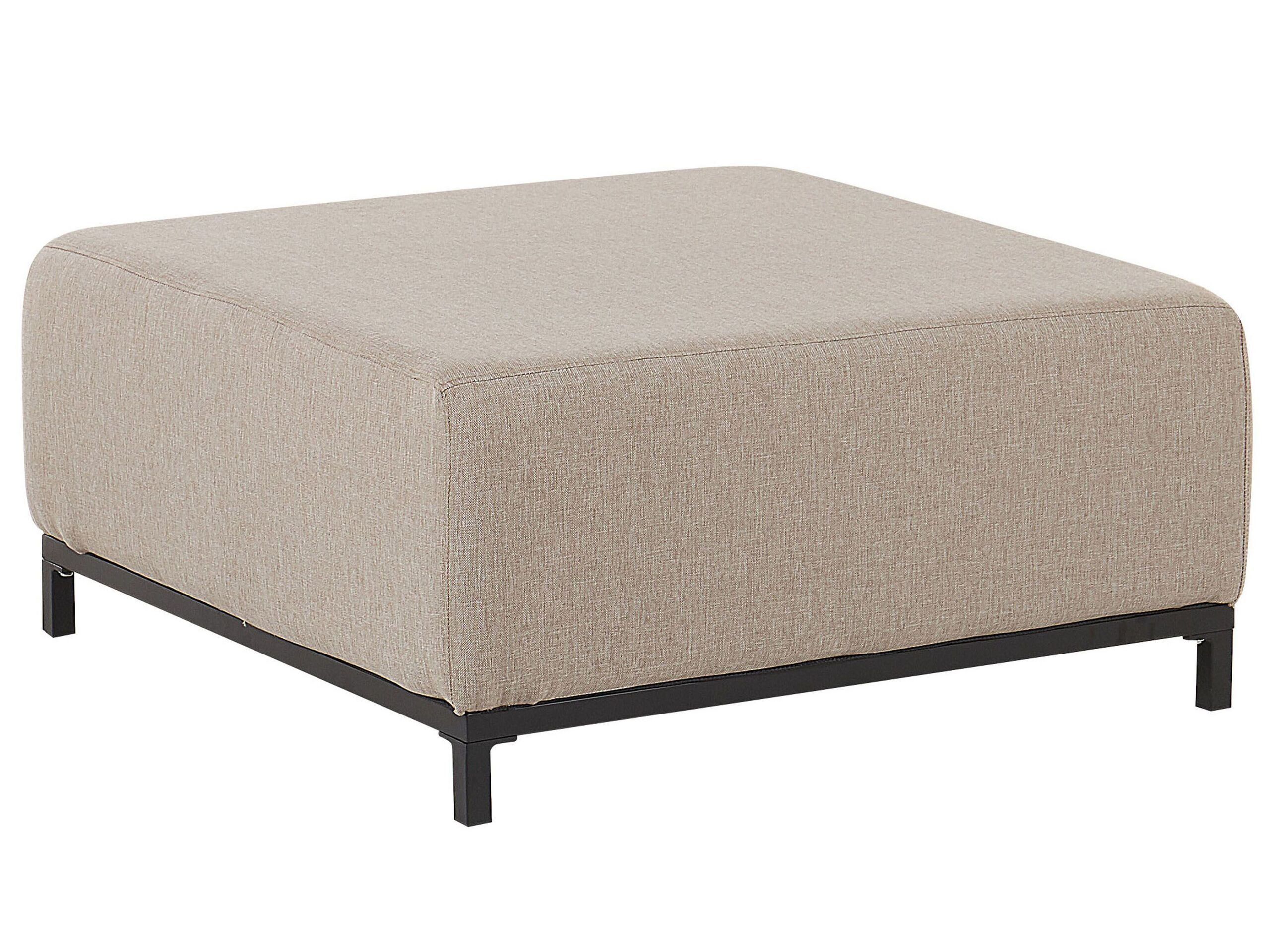 Garden Ottoman Beige with Black ROVIGO - Gemini Interiors