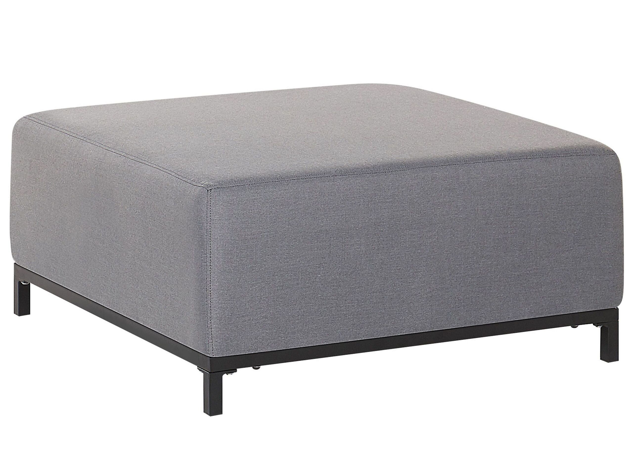 Garden Ottoman Grey with Black ROVIGO - Gemini Interiors