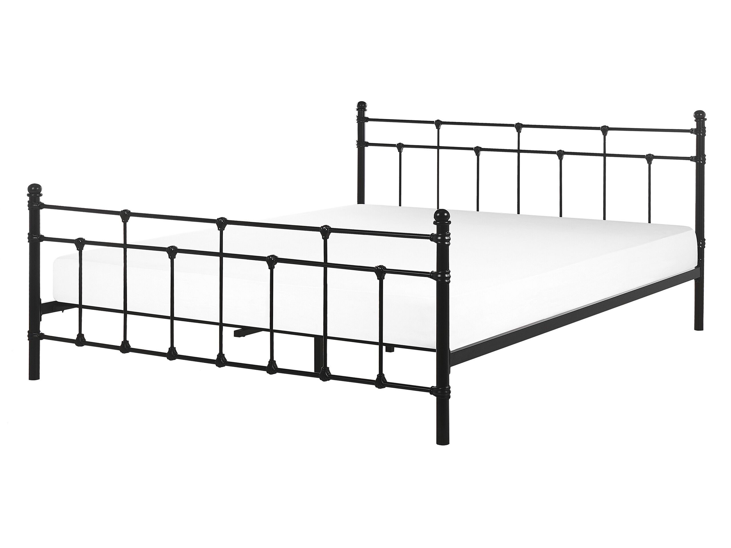 Metal EU Double Size Bed Black LYNX - Gemini Interiors