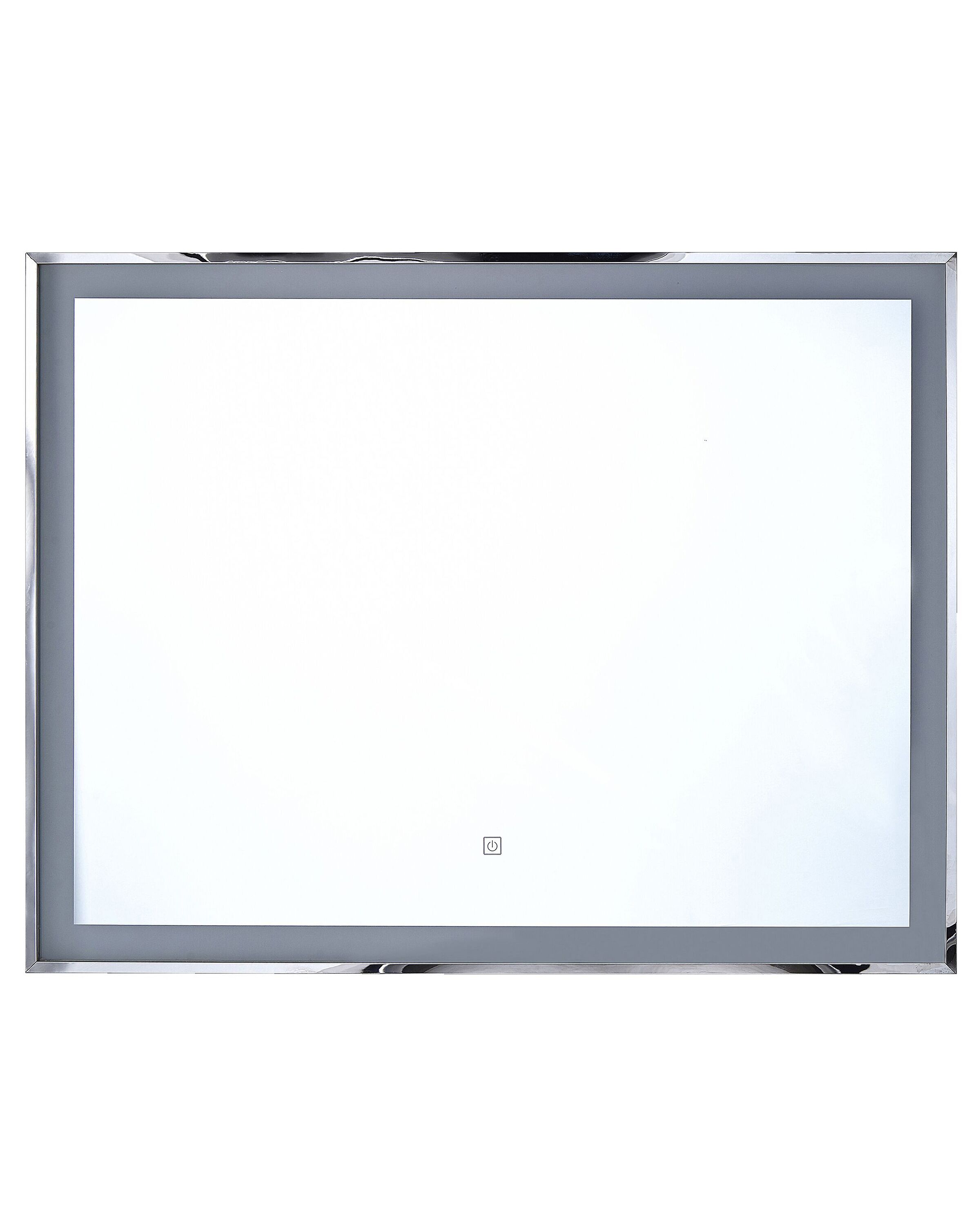 LED Wall Mirror 90x70cm Silver - Gemini Interiors