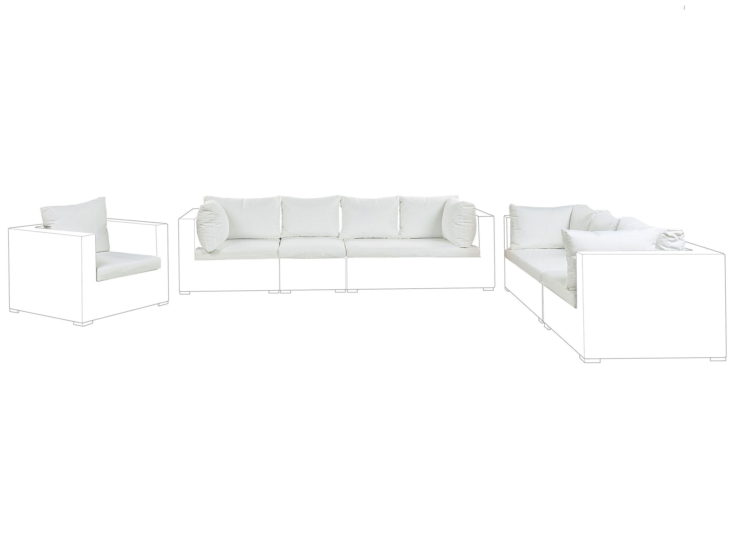 Outdoor Cushion Cover Set Cream MAESTRO II - Gemini Interiors