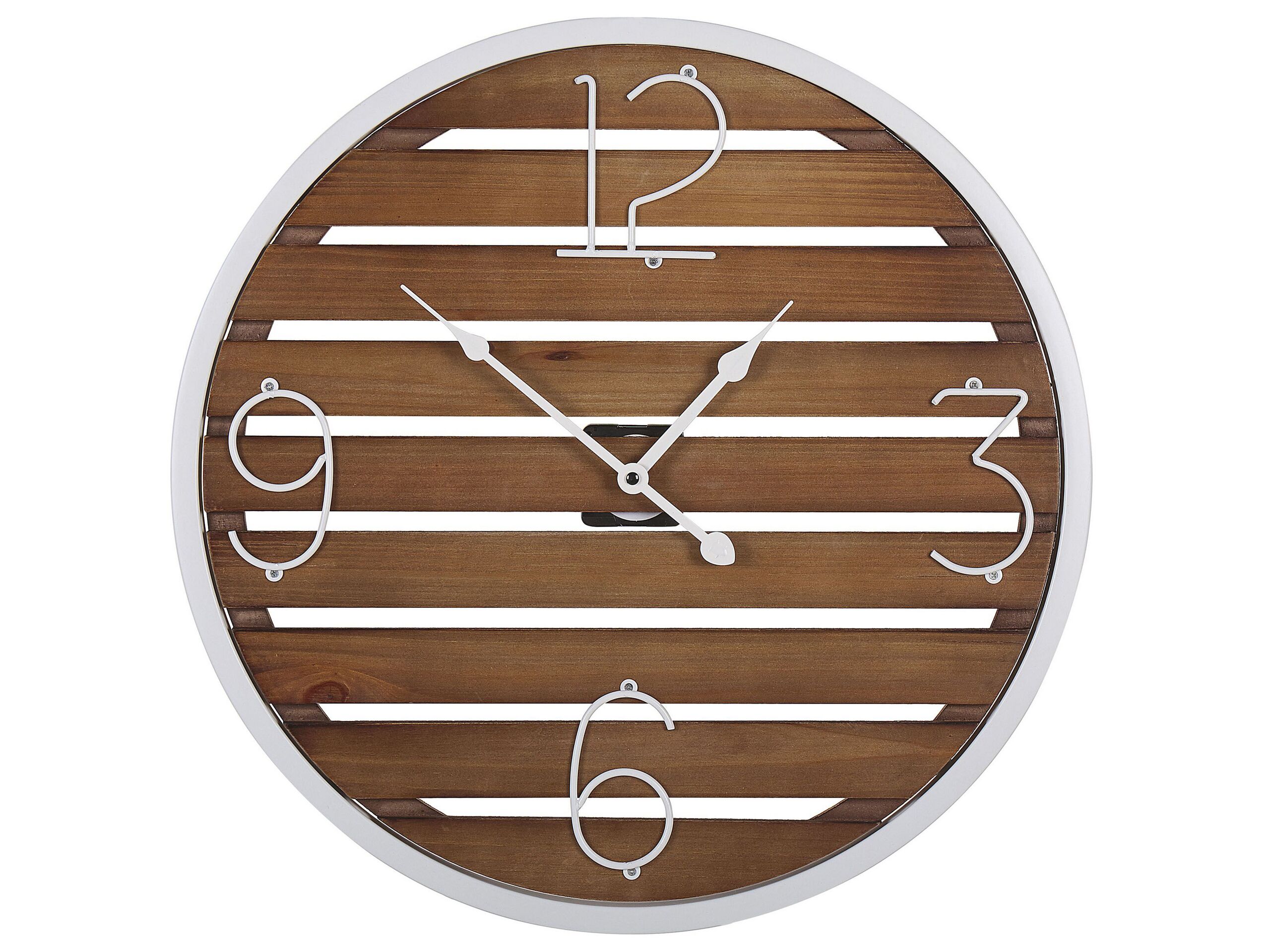 Wall Clock 50cm Dark Wood - Gemini Interiors