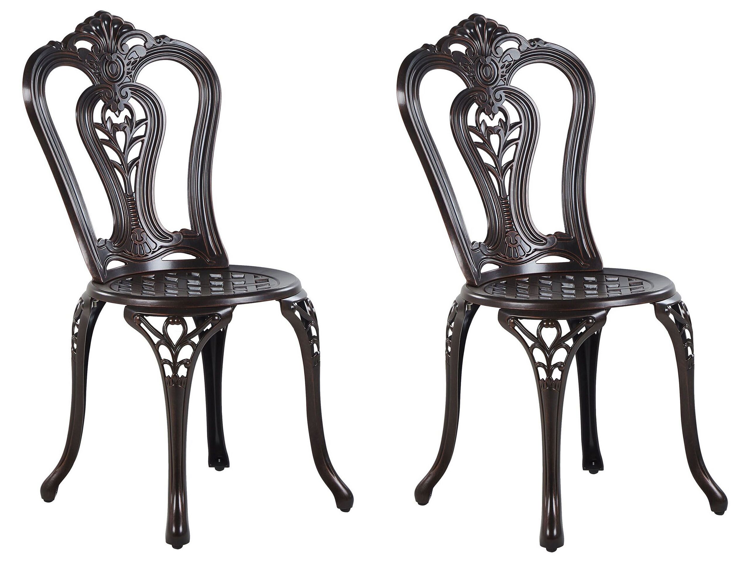 Set of 2 Garden Chairs Brown BOVINO - Gemini Interiors