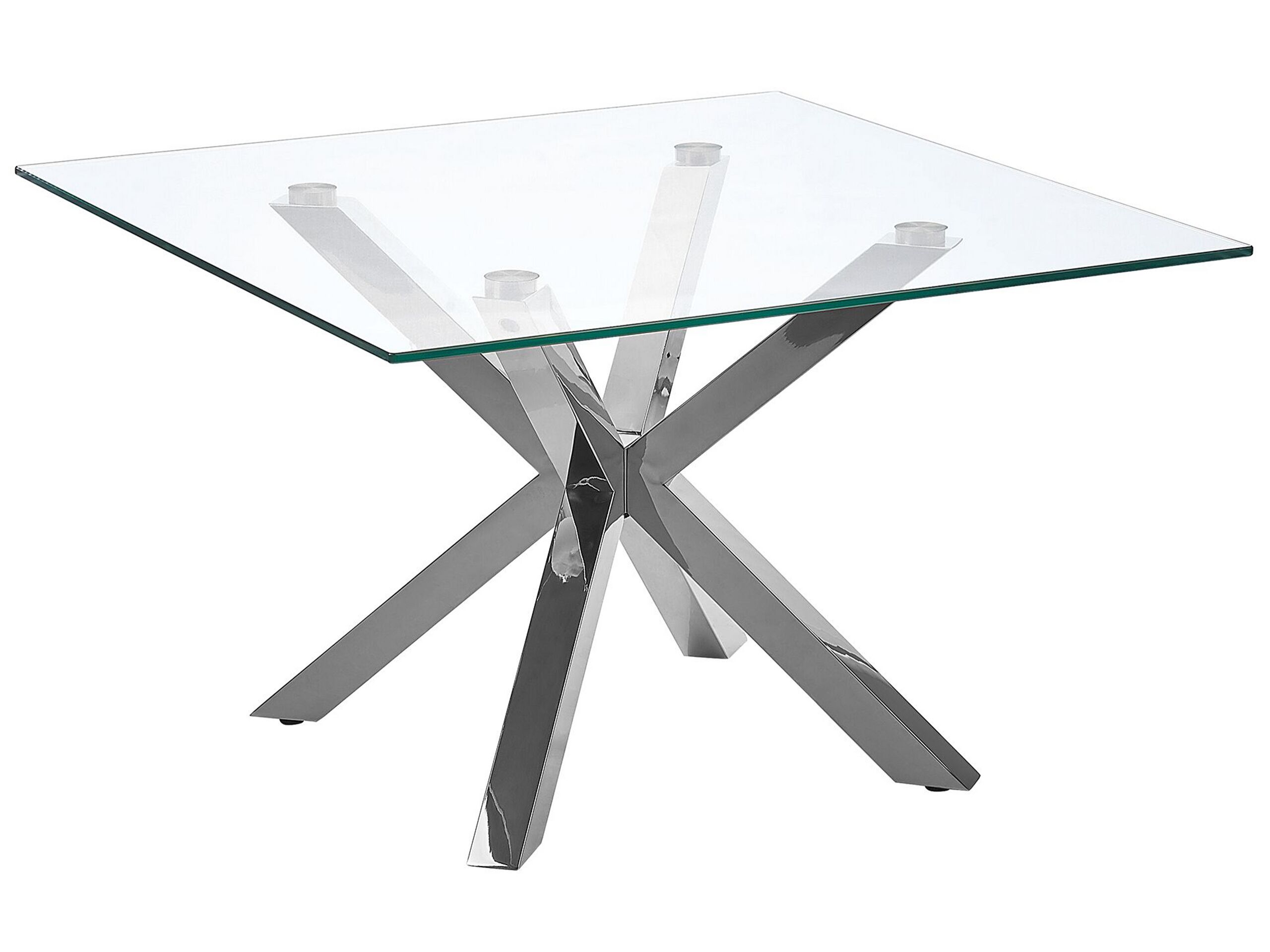 Glass Top Coffee Table Silver STARLIGHT - Gemini Interiors