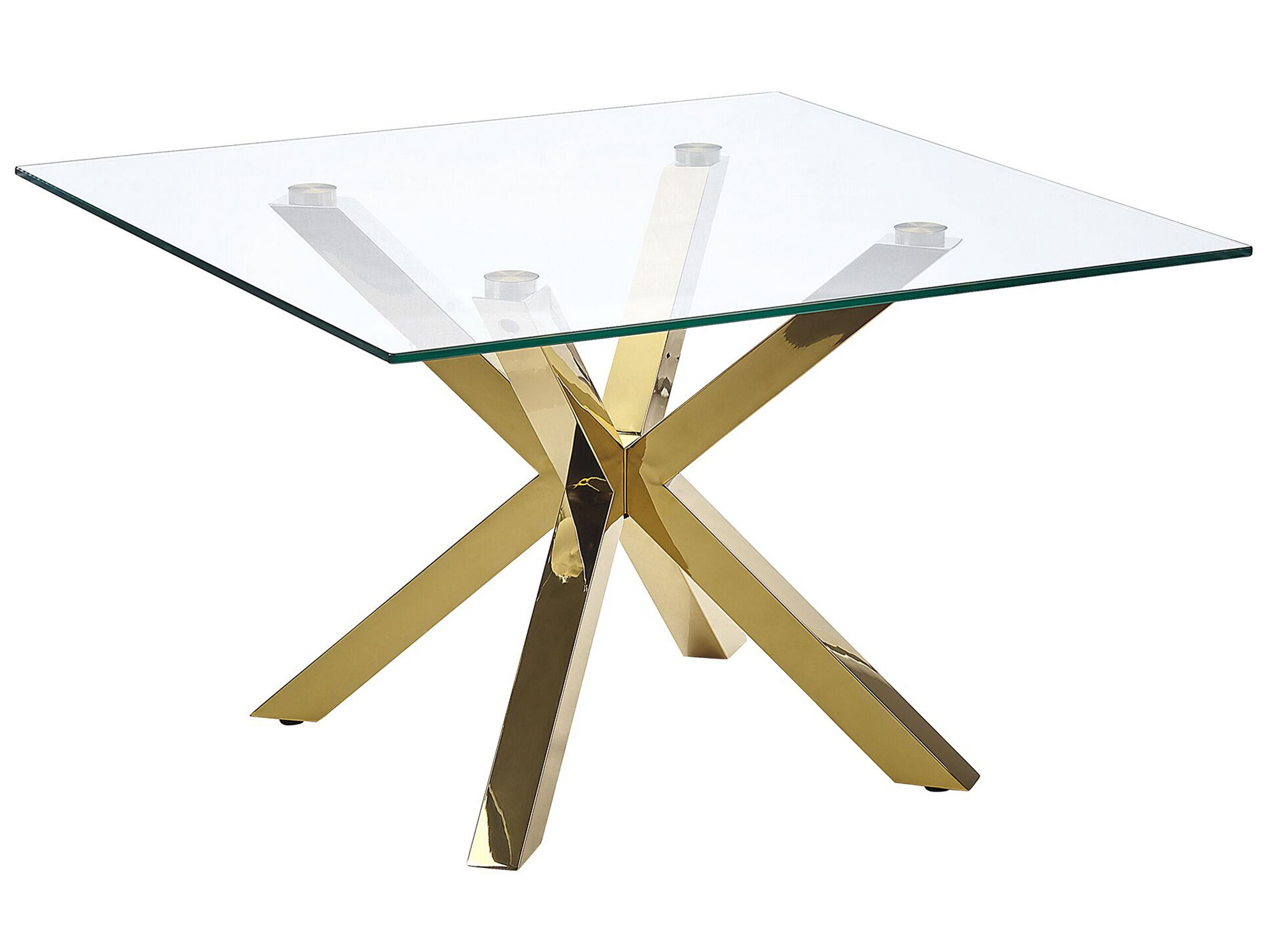 Glass Top Coffee Table Gold STARLIGHT - Gemini Interiors