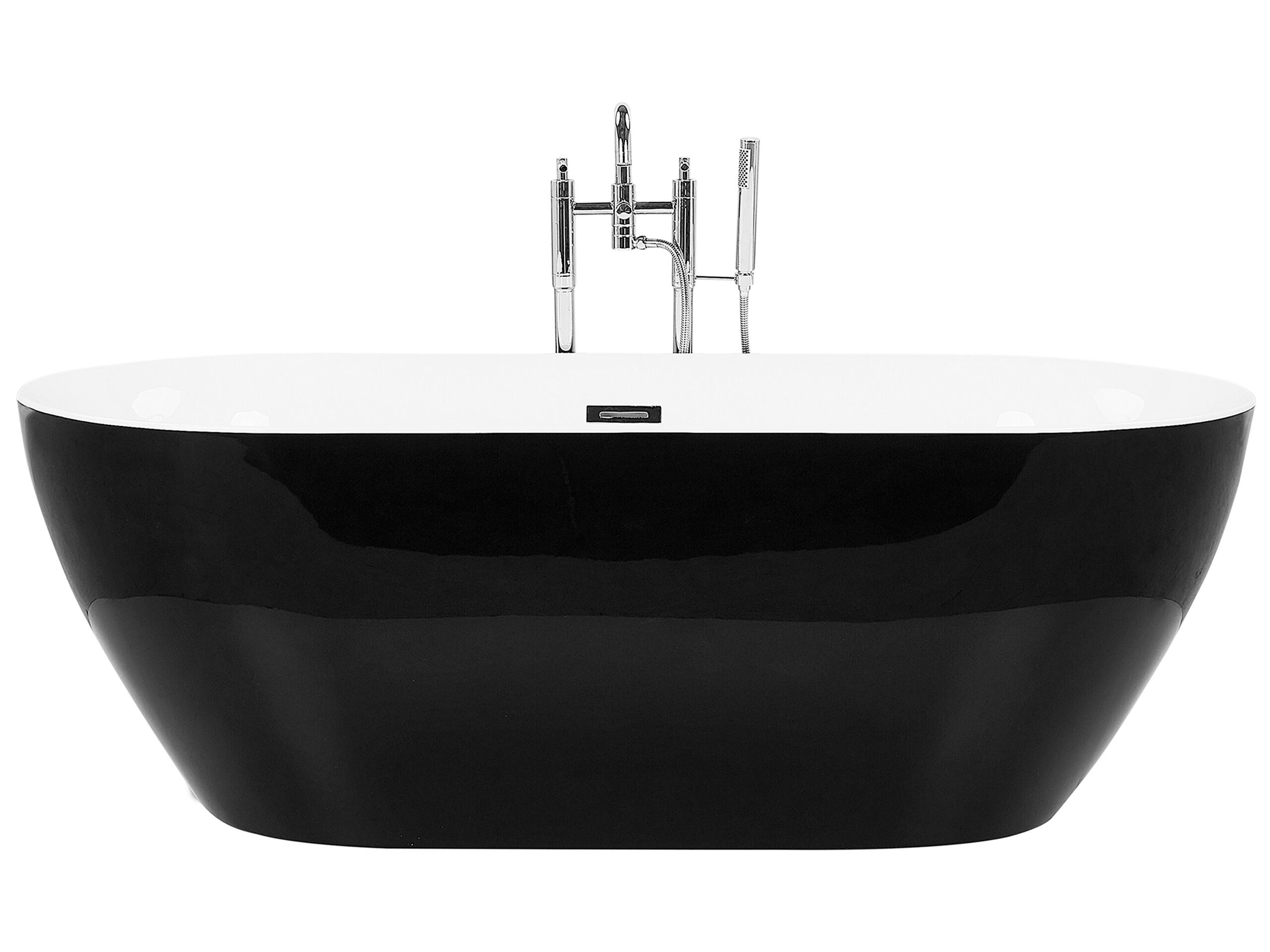 Freestanding Bath 1600 x 750 mm Black CARRERA - Gemini Interiors