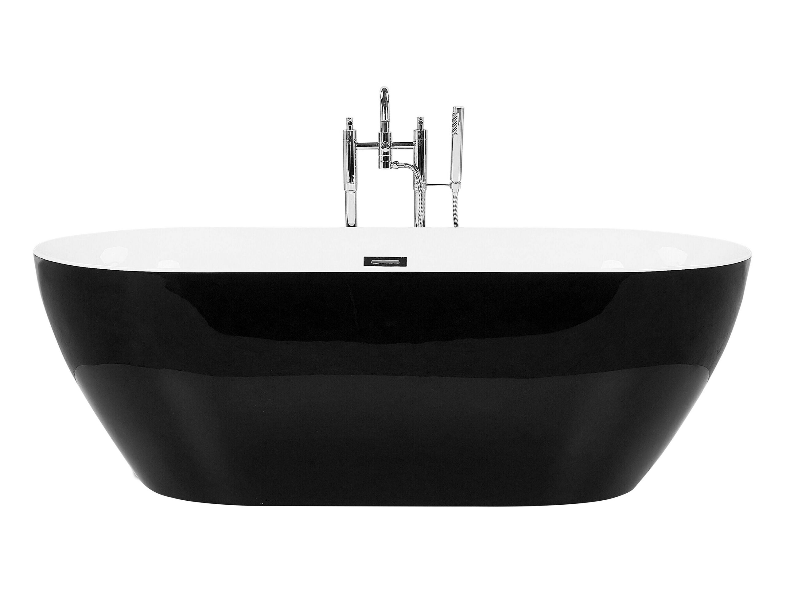 Freestanding Bath 1500 x 750 mm Black CARRERA - Gemini Interiors