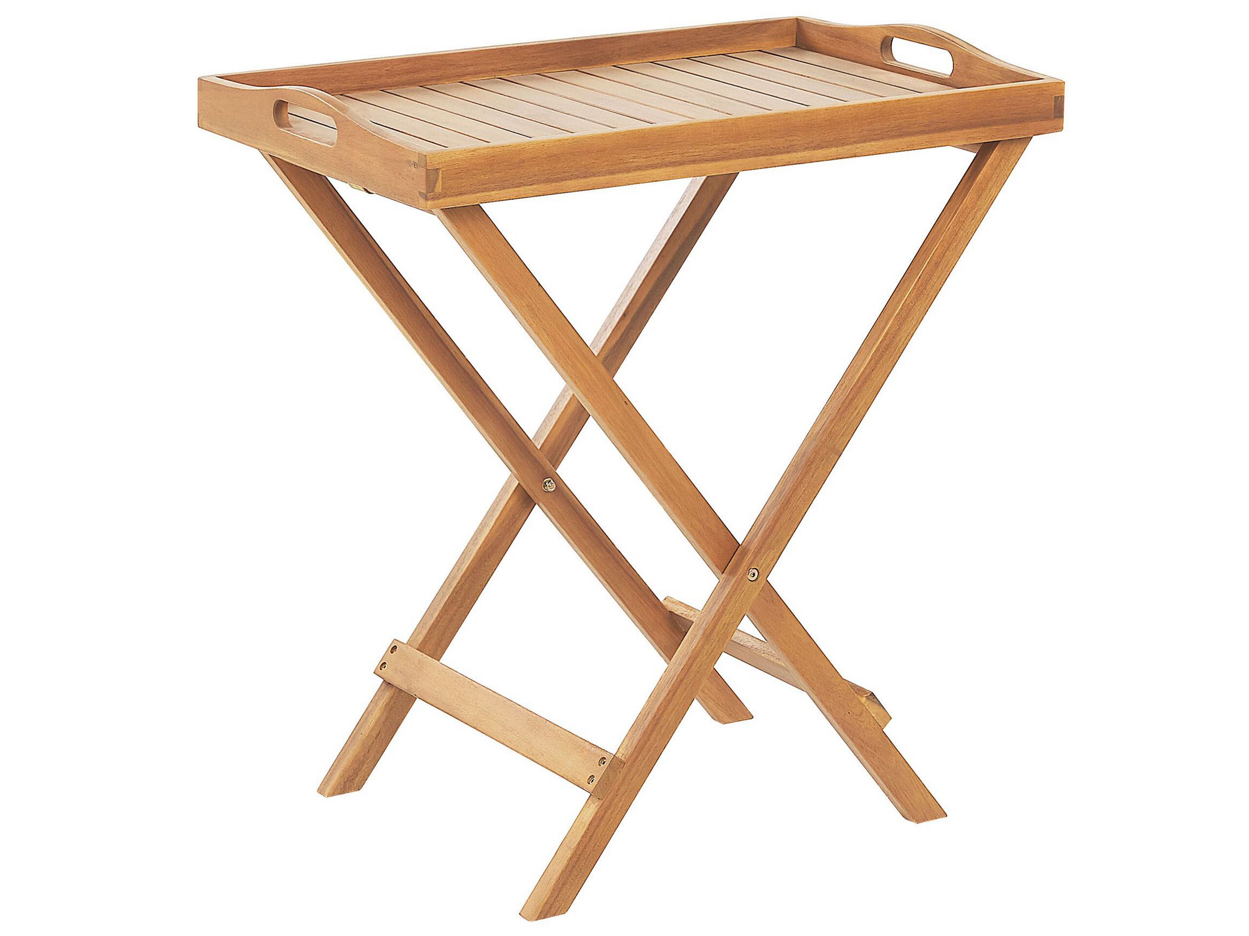 Acacia Wood Tea Table Light JAVA - Gemini Interiors