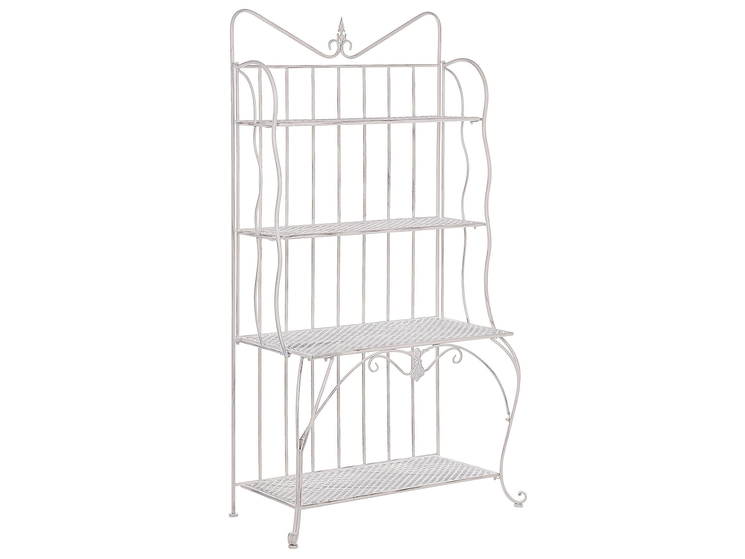 4 Tier Metal Shelving Unit Light Beige PAVONA - Gemini Interiors
