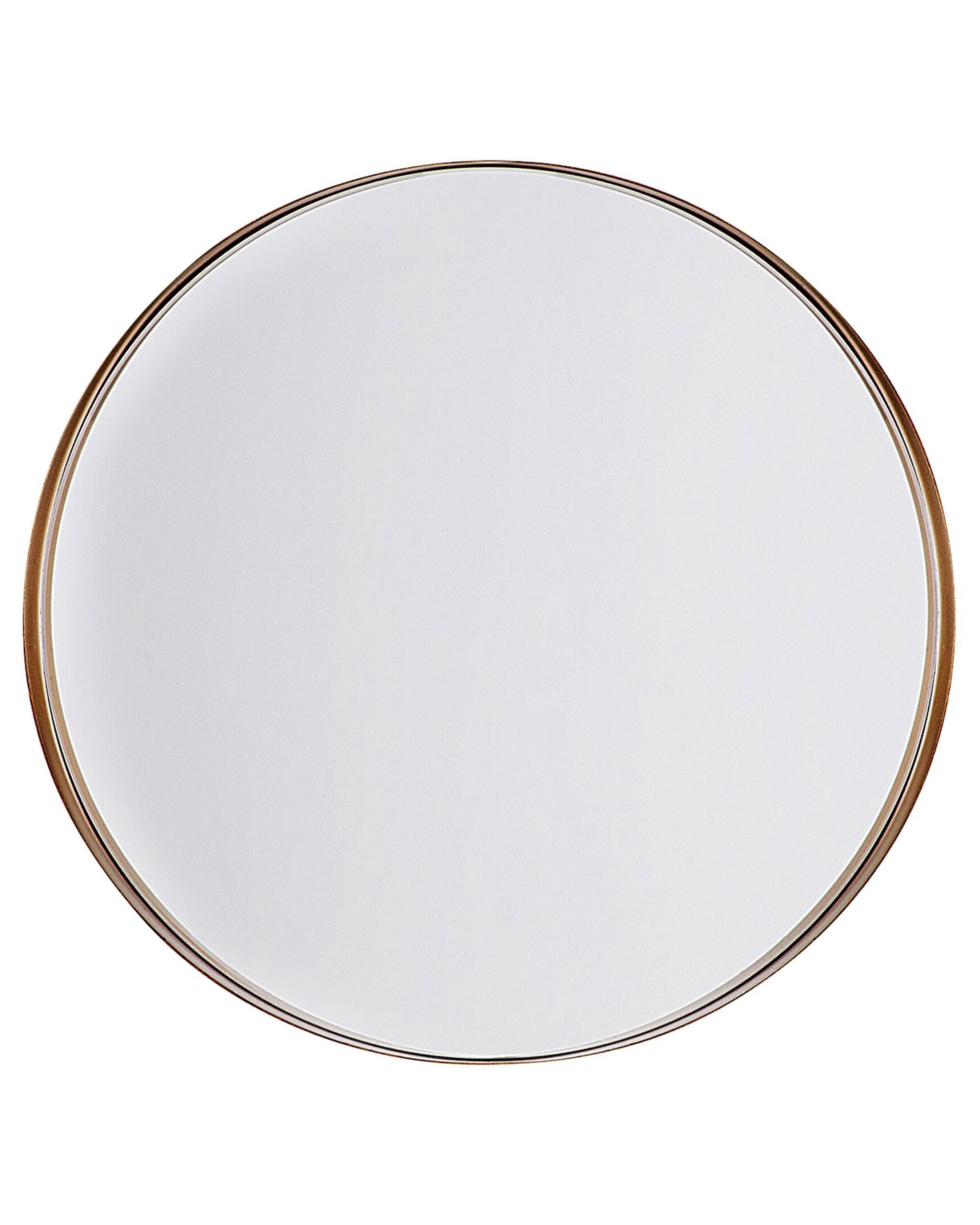 Round Metal Wall Mirror 40cm Copper - Gemini Interiors