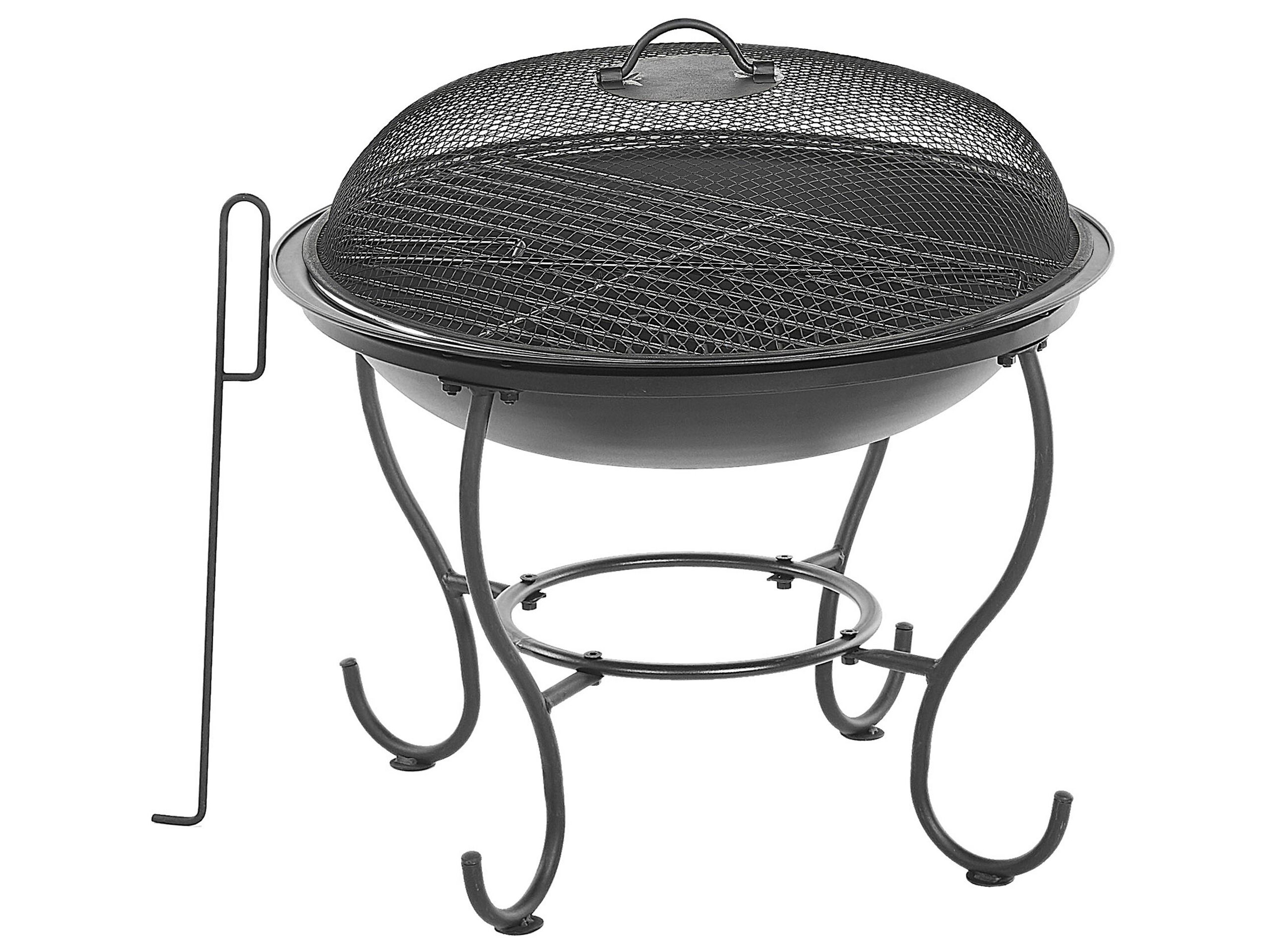 Charcoal Fire Pit Black NEGARA - Gemini Interiors