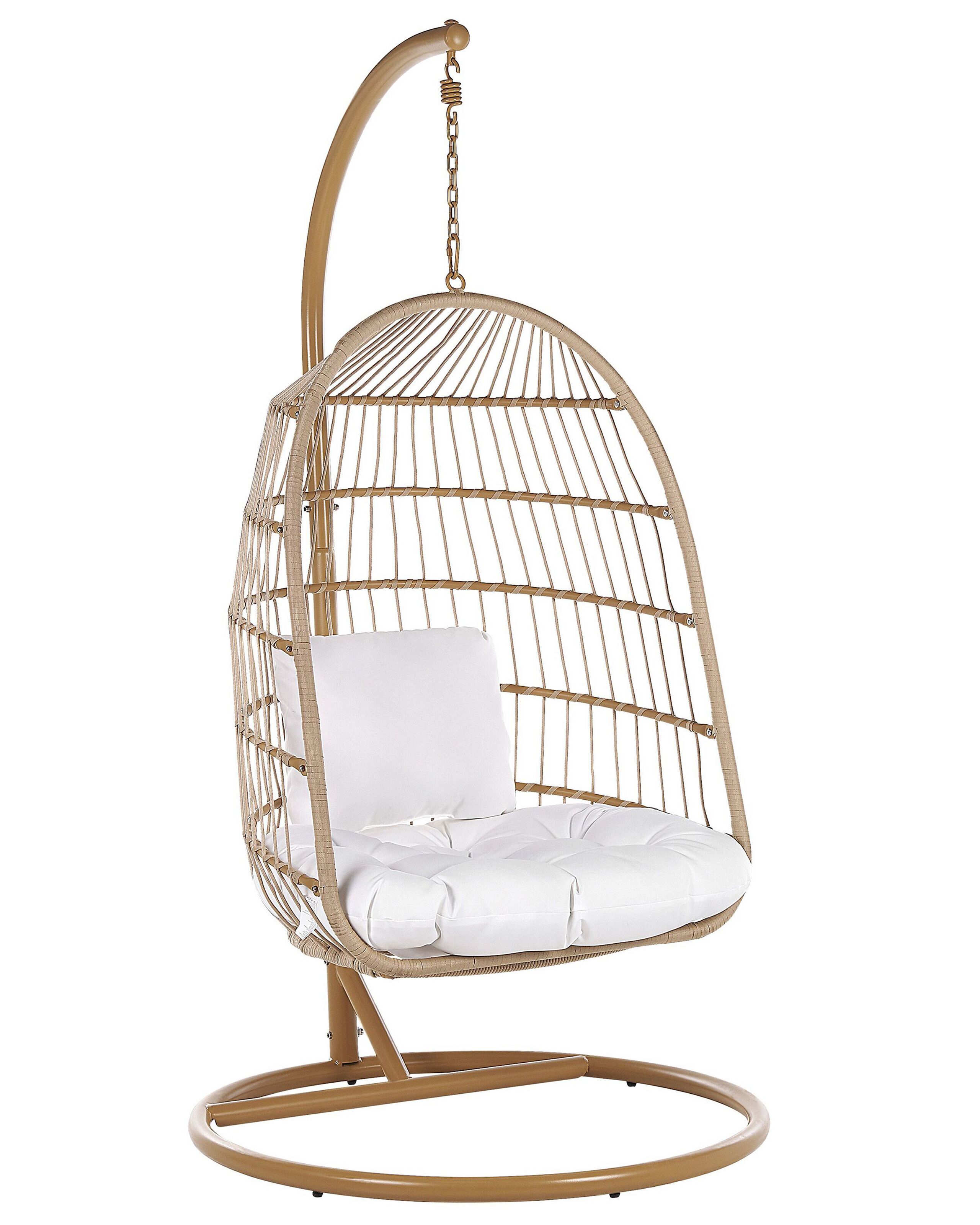 Hanging Chair with Stand Beige ALLERA - Gemini Interiors