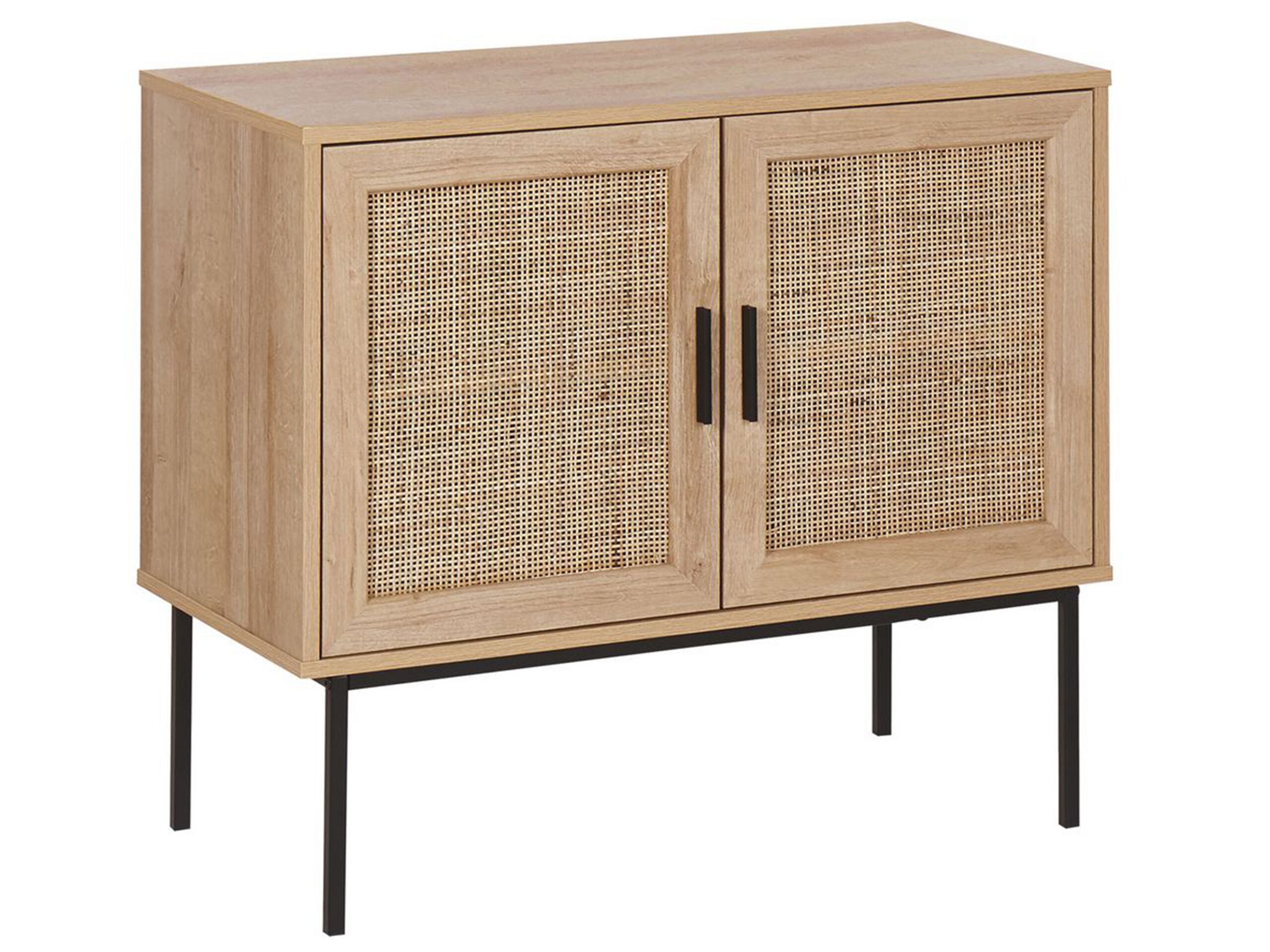 Rattan 2 Door Sideboard Light Wood PASCO - Gemini Interiors