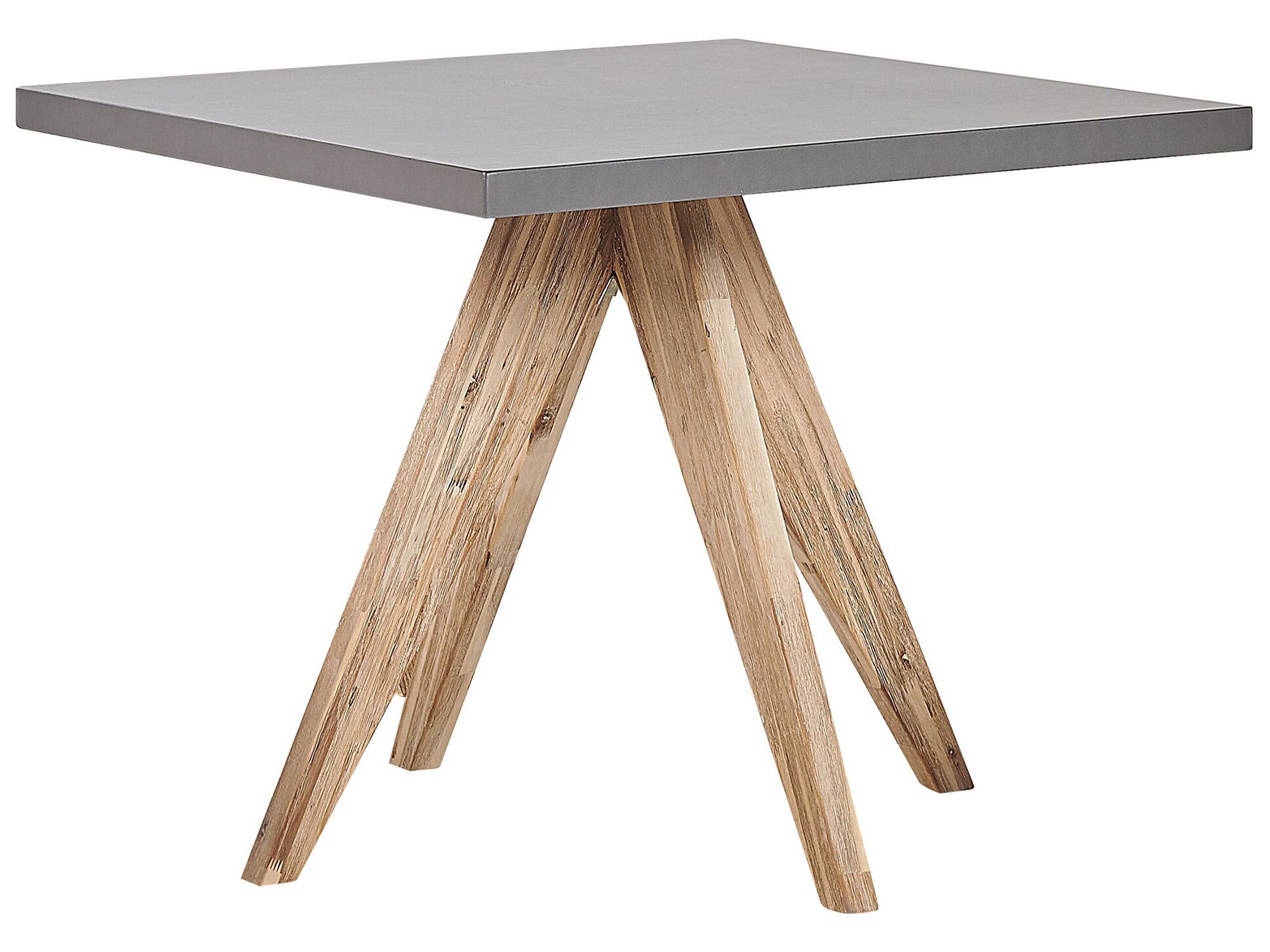 Concrete Garden Dining Table 90 x 90 cm Grey OLBIA - Gemini Interiors