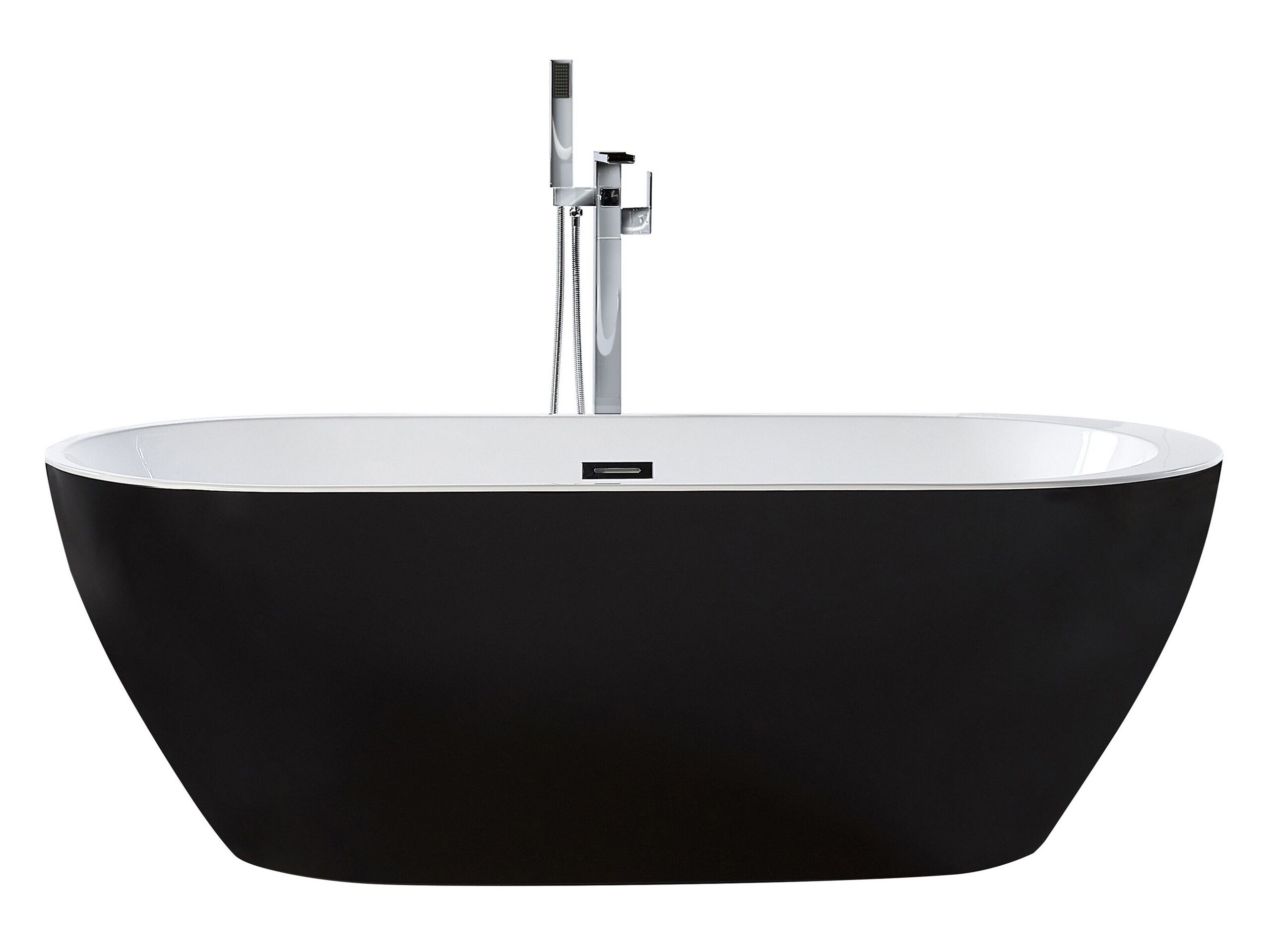 Freestanding Bath 1500 x 750 mm Black NEVIS - Gemini Interiors