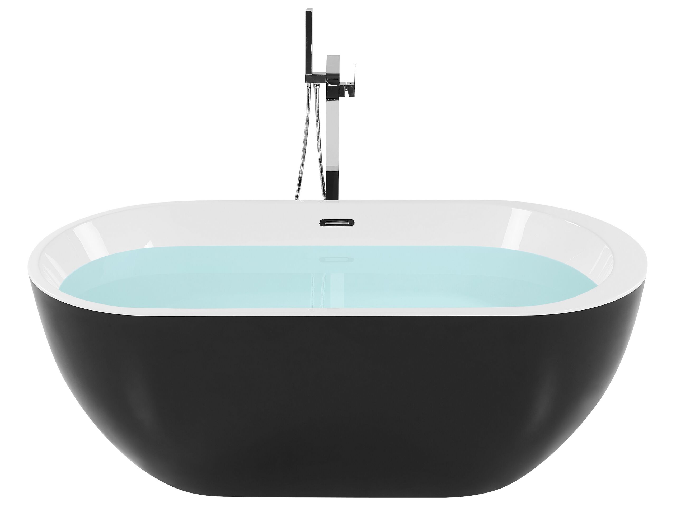 Freestanding Bath 1700 x 800 mm Black NEVIS - Gemini Interiors