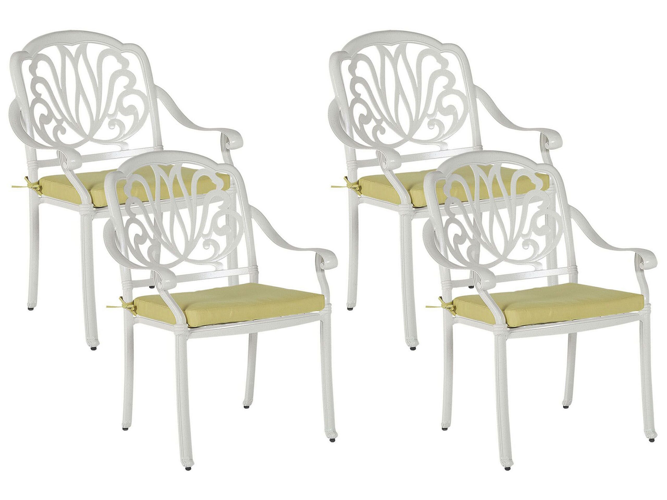Set of 4 Garden Chairs White ANCONA - Gemini Interiors