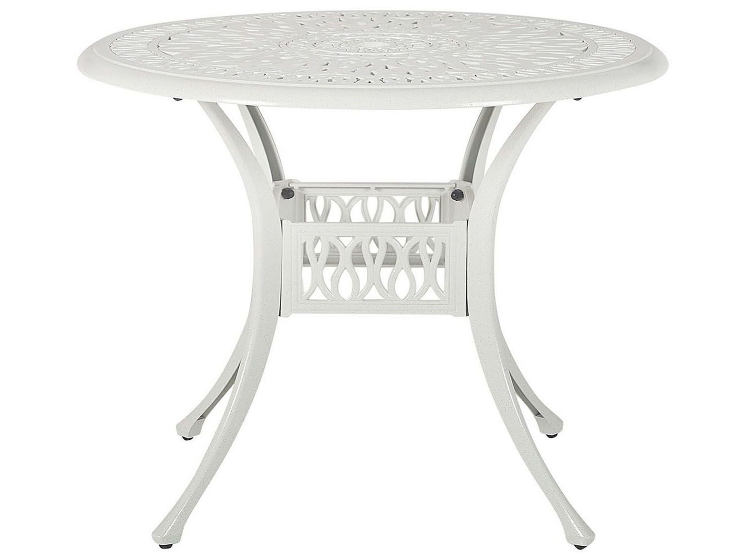 Round Garden Dining Table âŒ€ 90 cm White ANCONA - Gemini Interiors