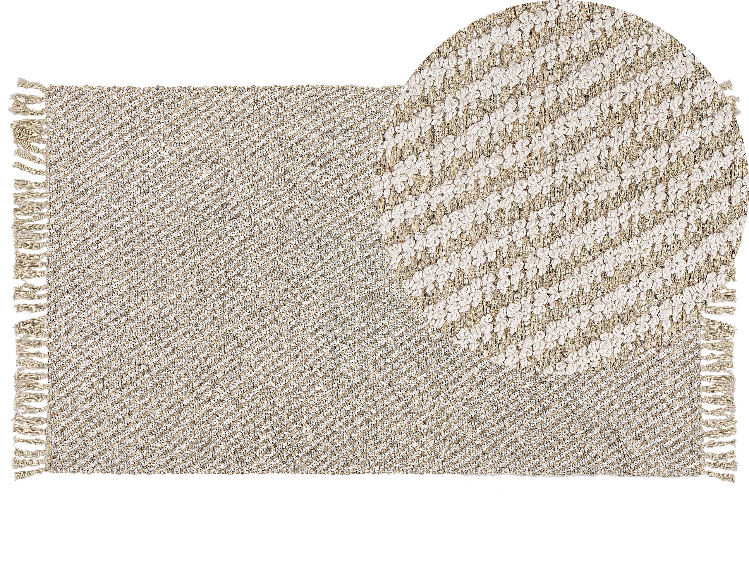 Jute Area Rug 80x150cm Beige - Gemini Interiors