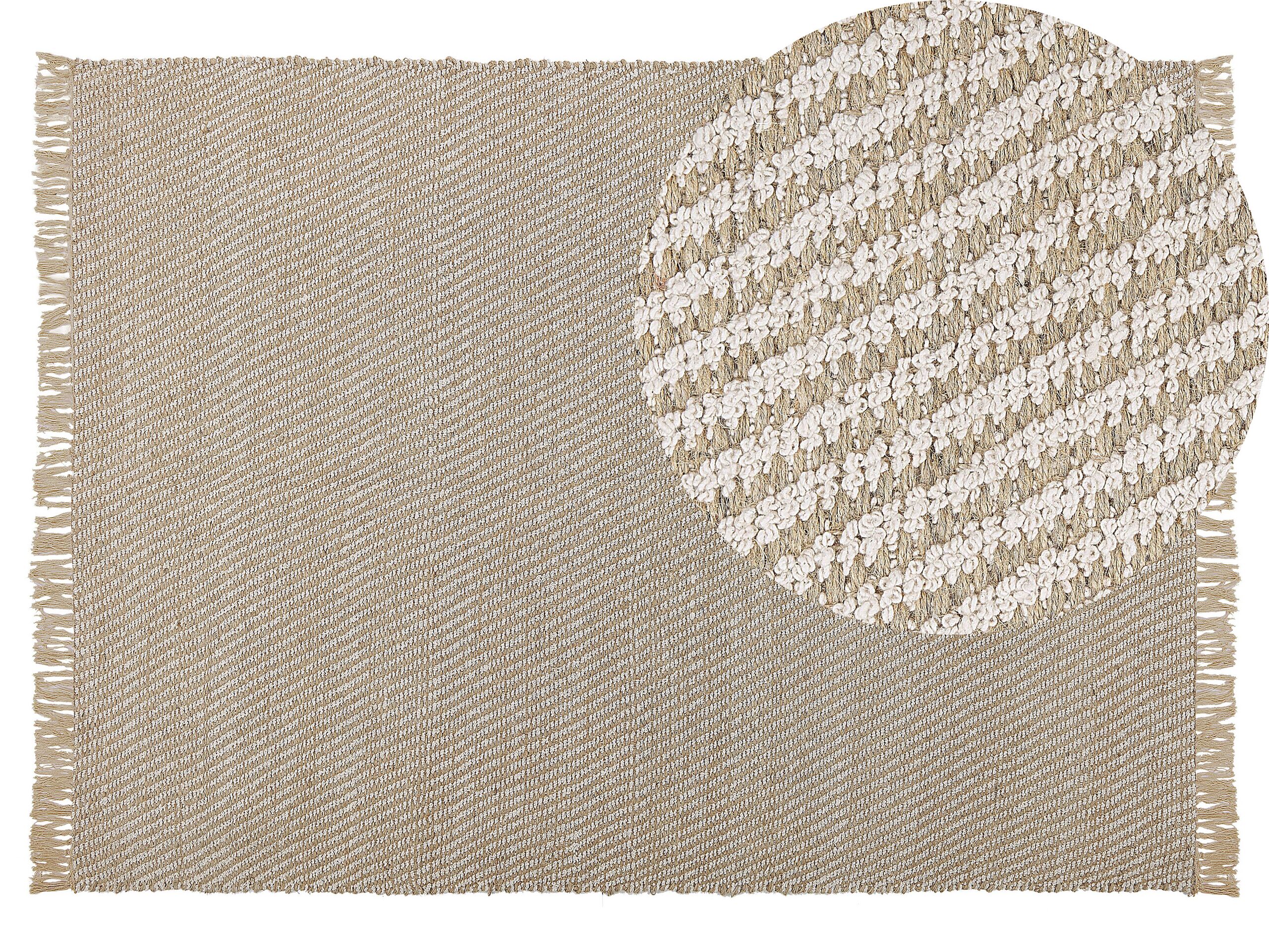 Jute Area Rug 140x200cm Beige - Gemini Interiors