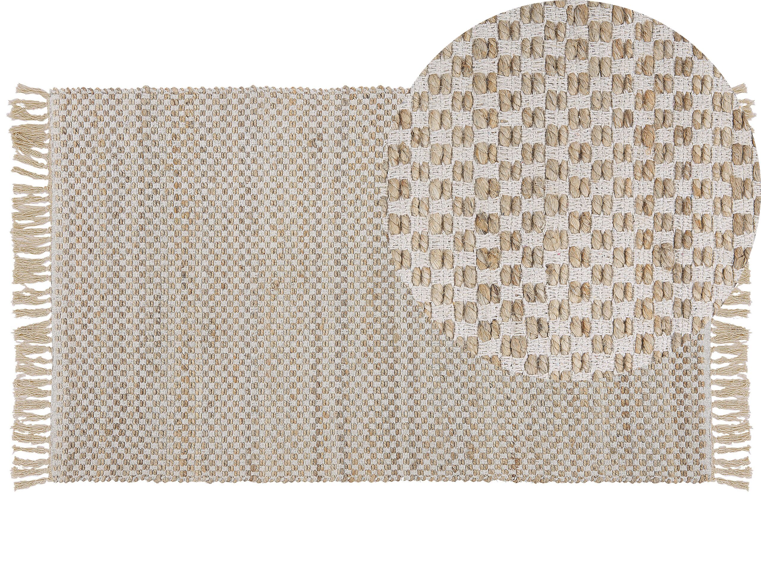 Jute Area Rug 80x150cm Beige - Gemini Interiors