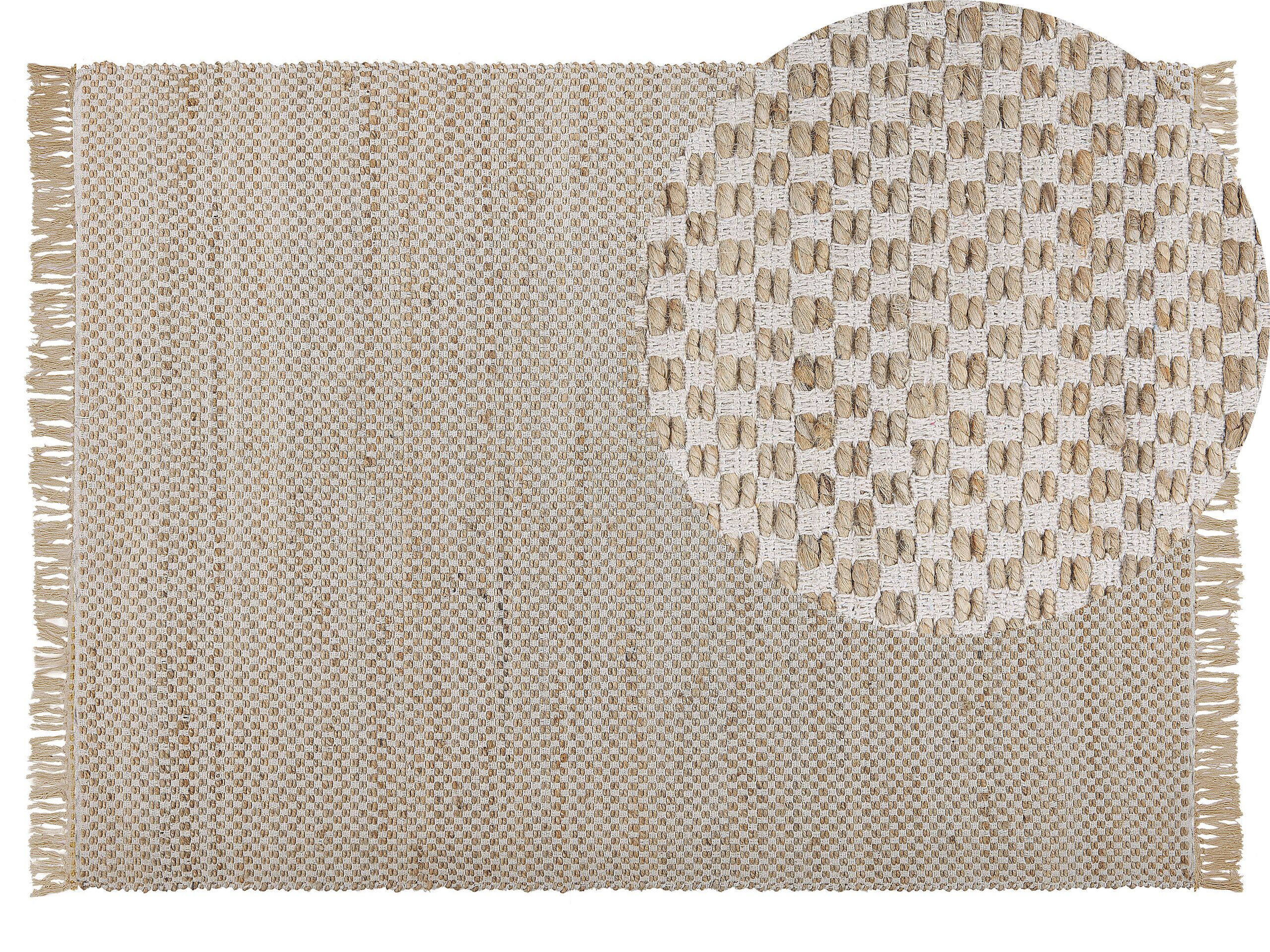 Jute Area Rug 140x200cm Beige - Gemini Interiors