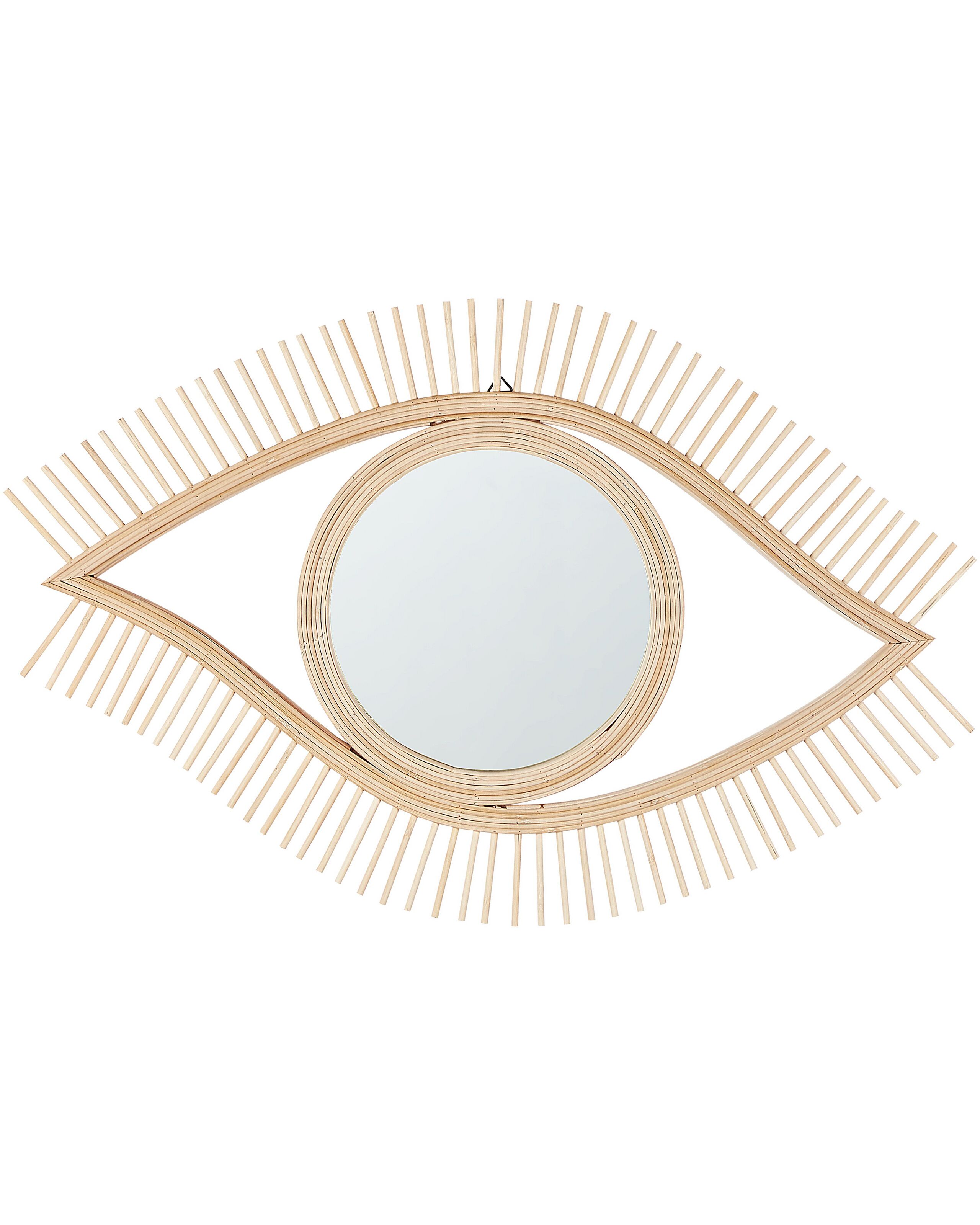 Bamboo Eye Wall Mirror 48x79cm Natural - Gemini Interiors