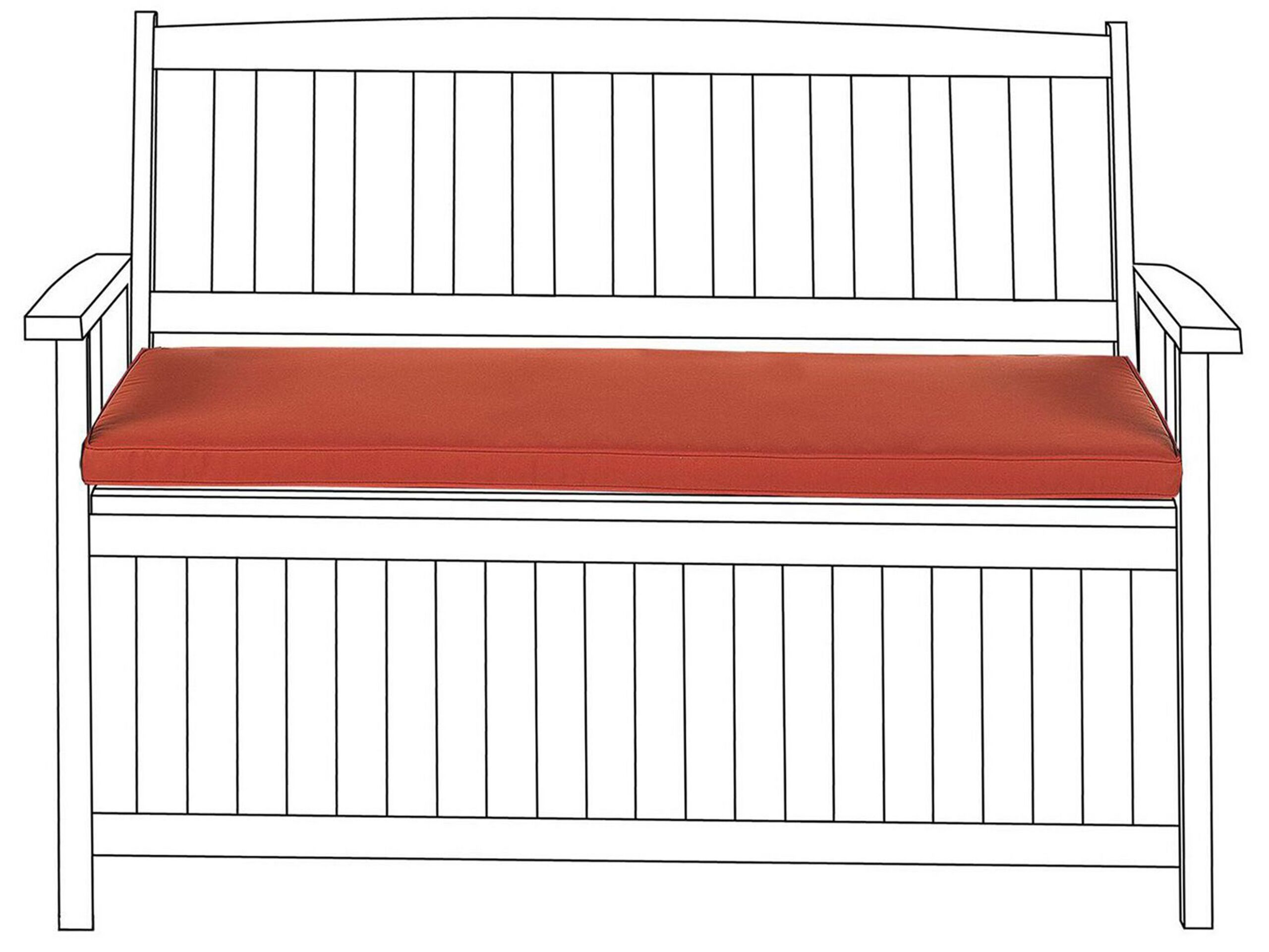 Bench Seat Pad Cushion 45 x 108 cm Red SOVANA - Gemini Interiors