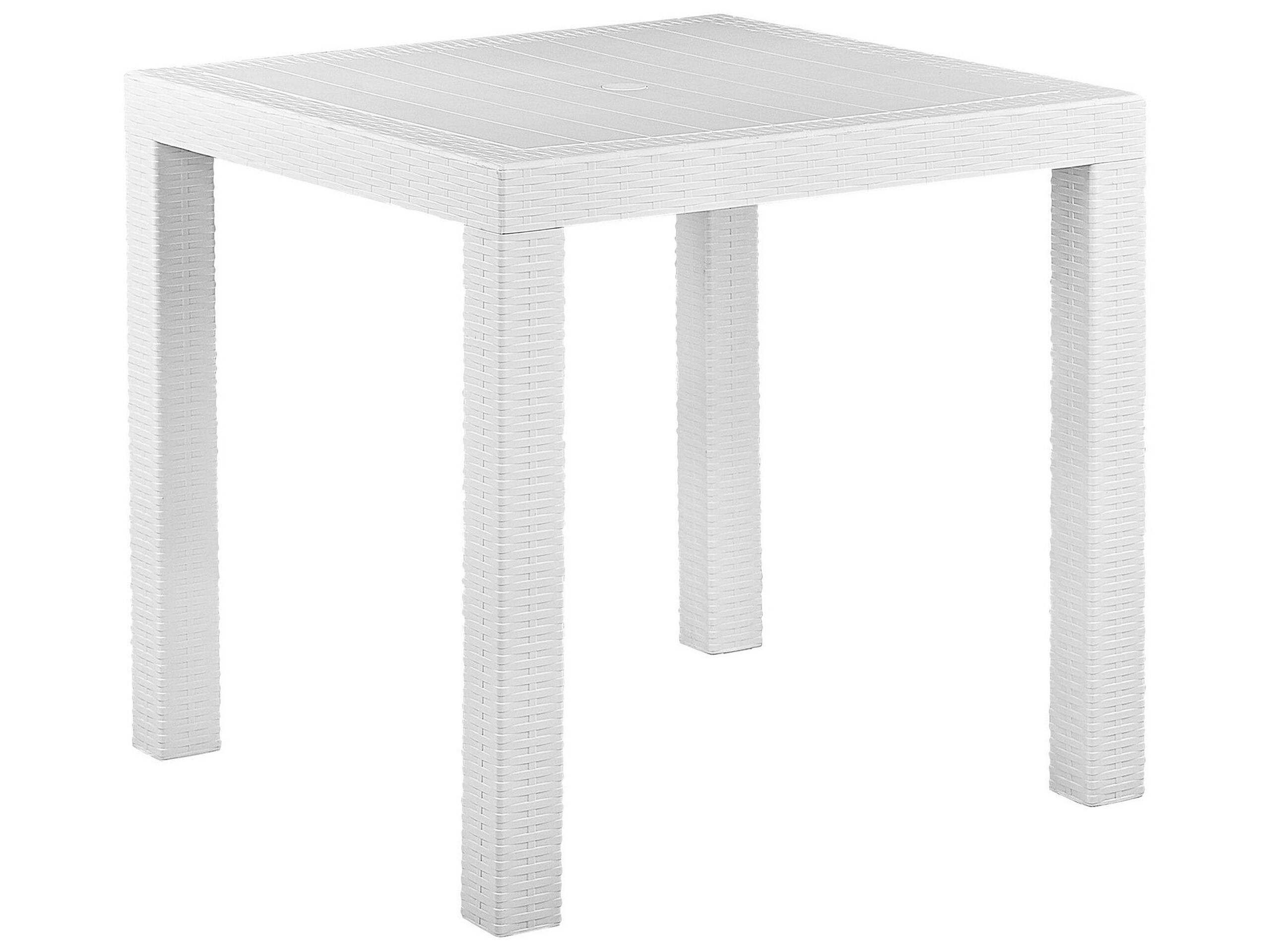 Garden Dining Table 80 x 80 cm White FOSSANO - Gemini Interiors