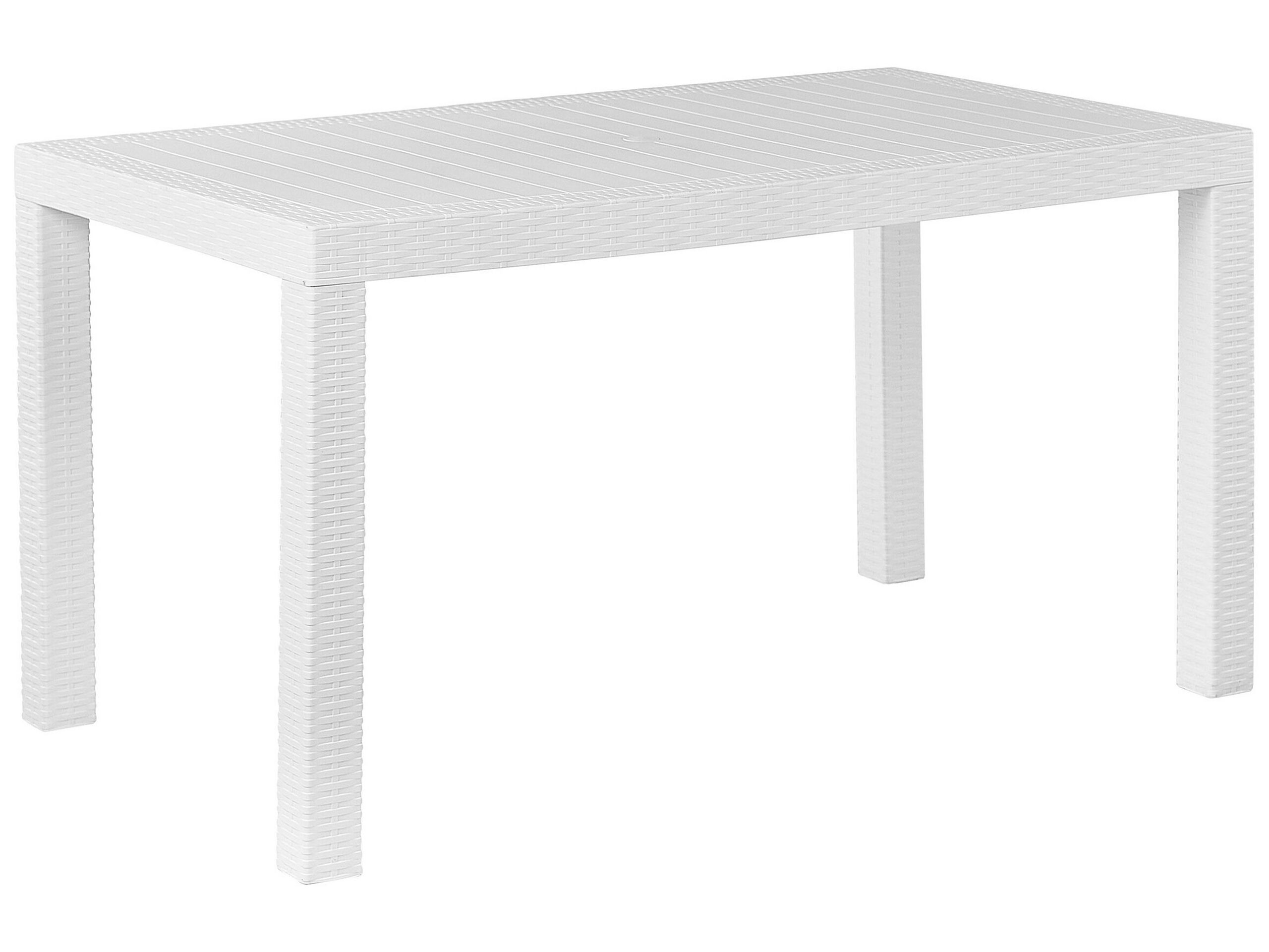 Garden Dining Table 140 x 80 cm White FOSSANO - Gemini Interiors