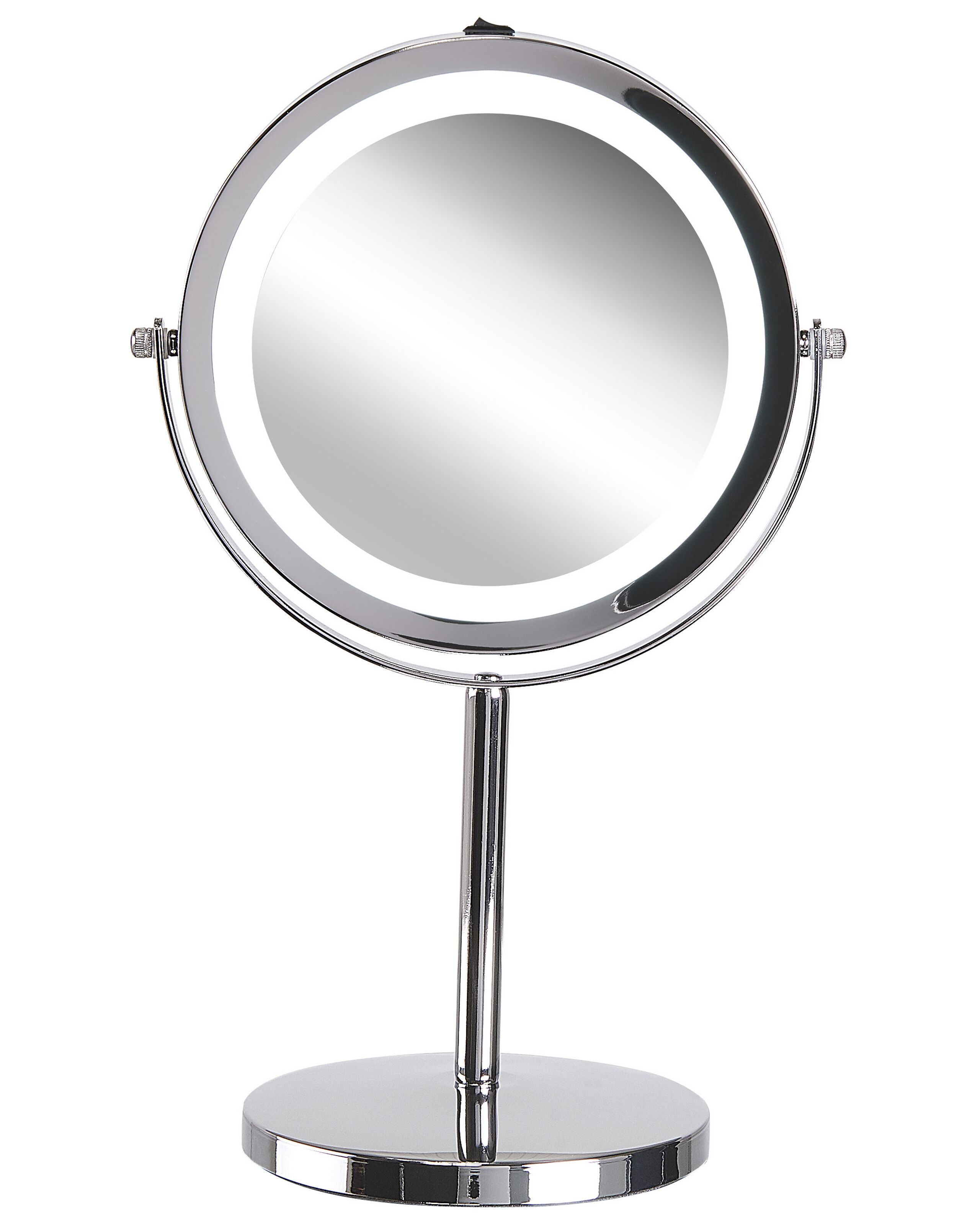 Lighted Table Mirror - Silver - Gemini Interiors
