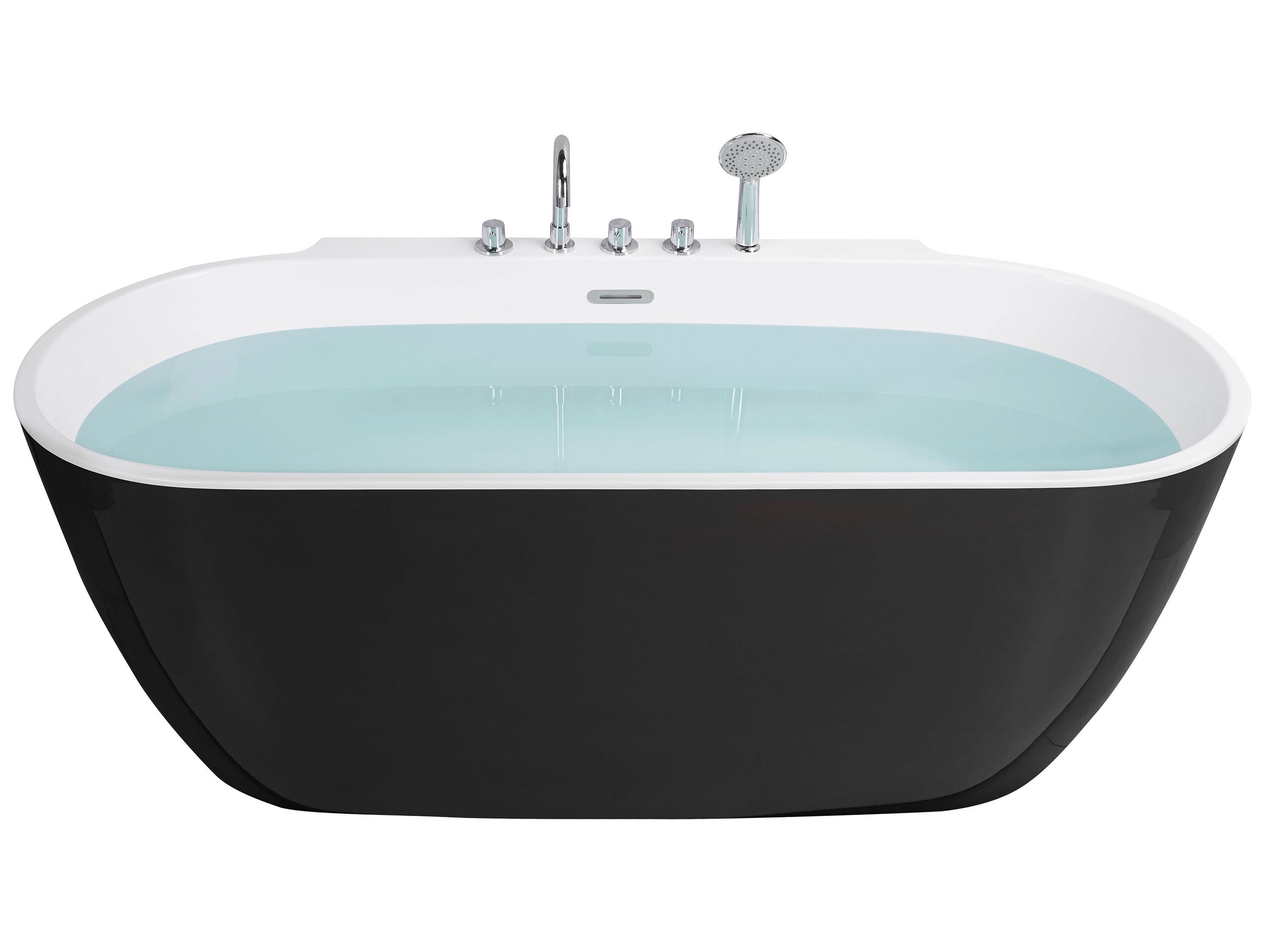 Freestanding Bath 1700 x 800 mm Black ROTSO - Gemini Interiors
