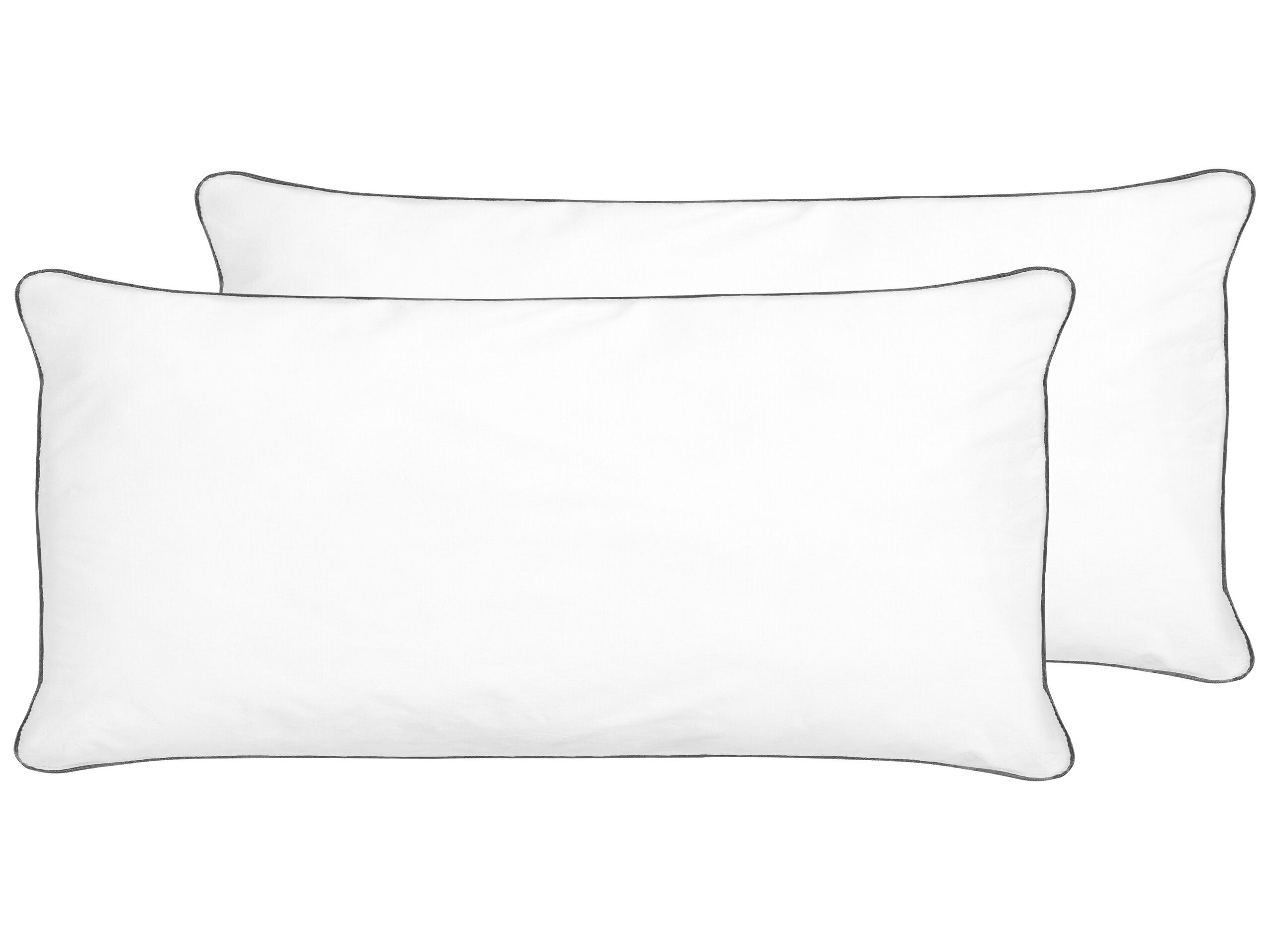 Set of 2 Microfibre Bed Low Profile Pillows 40 x 80 cm PELISTER - Gemini Interiors