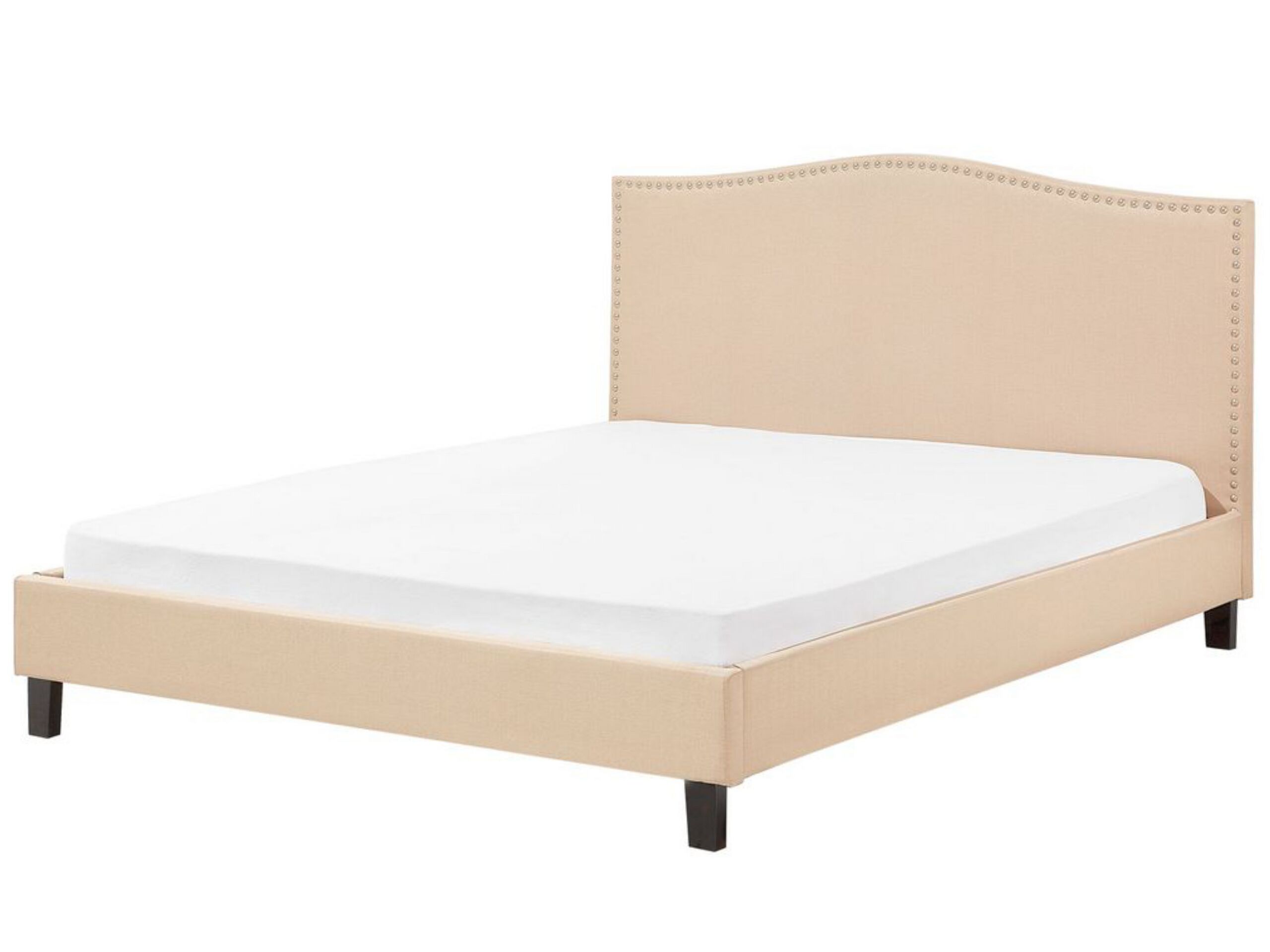 Fabric EU Super King Bed Beige MONTPELLIER - Gemini Interiors