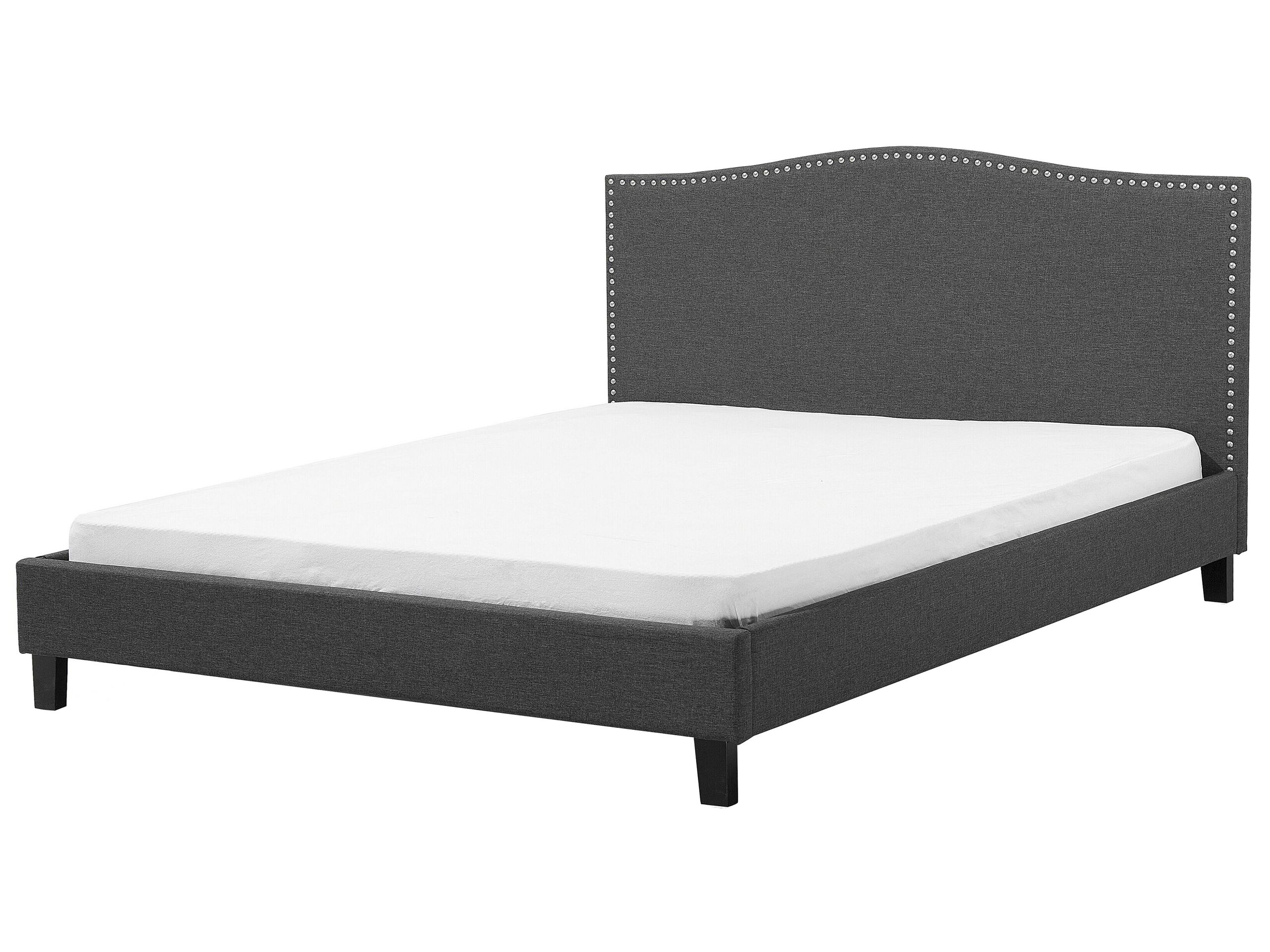 Fabric EU Super King Bed Grey MONTPELLIER - Gemini Interiors