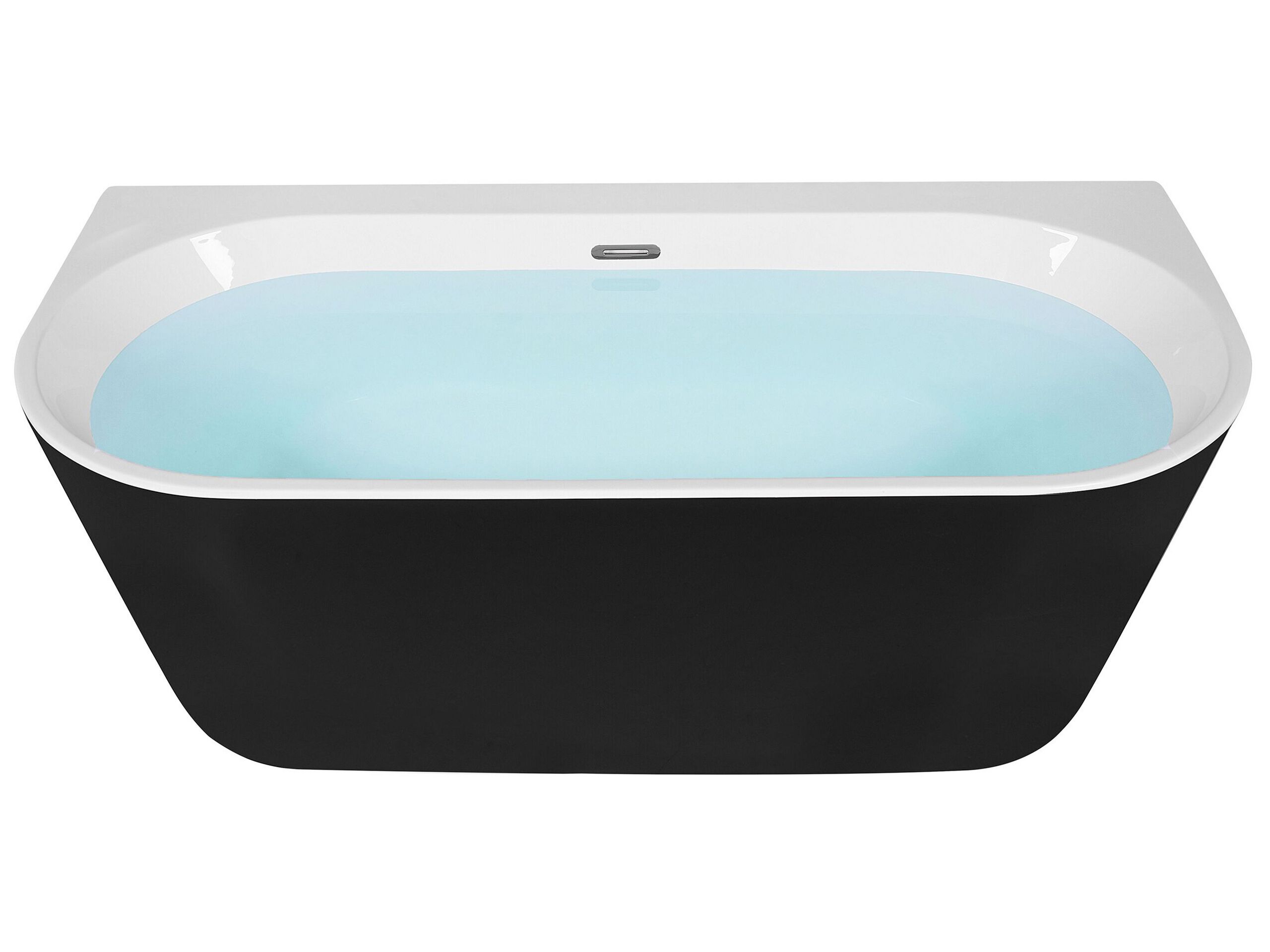 Bath 1700 x 800 mm Black HARVEY - Gemini Interiors