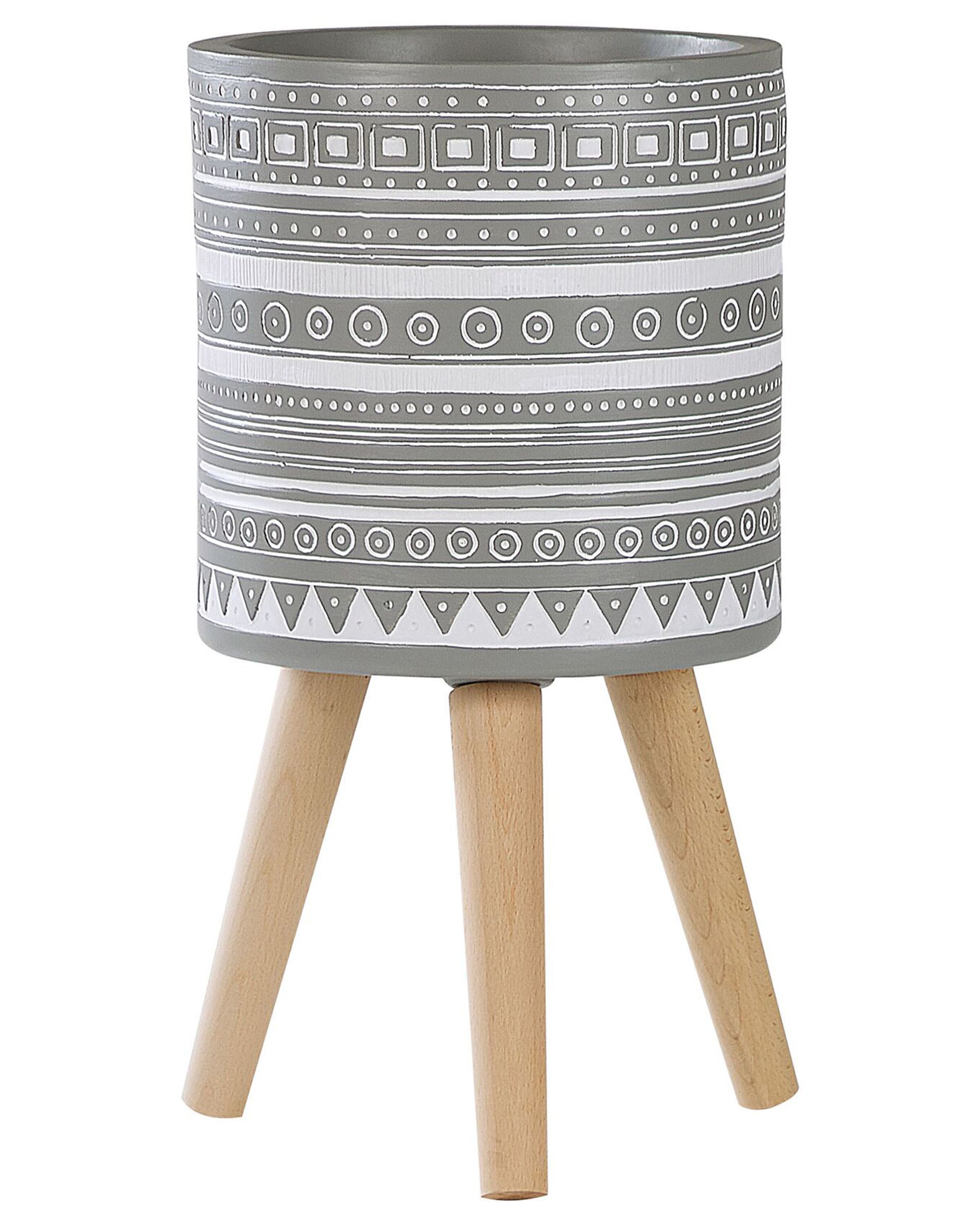 Plant Pot Stand 30 x 30 x 55 cm Light Grey NAUSA - Gemini Interiors